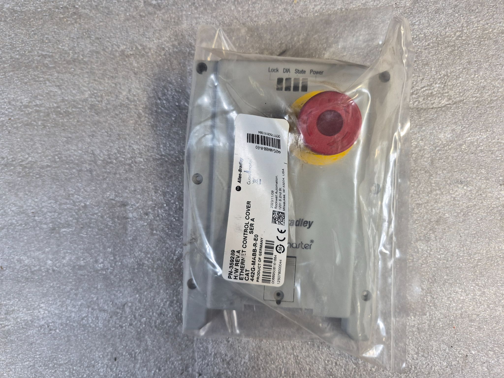 ALLEN BRADLEY 442G‑MABB‑R‑E0 Guardmaster Ethernet Control Cover NEW 0