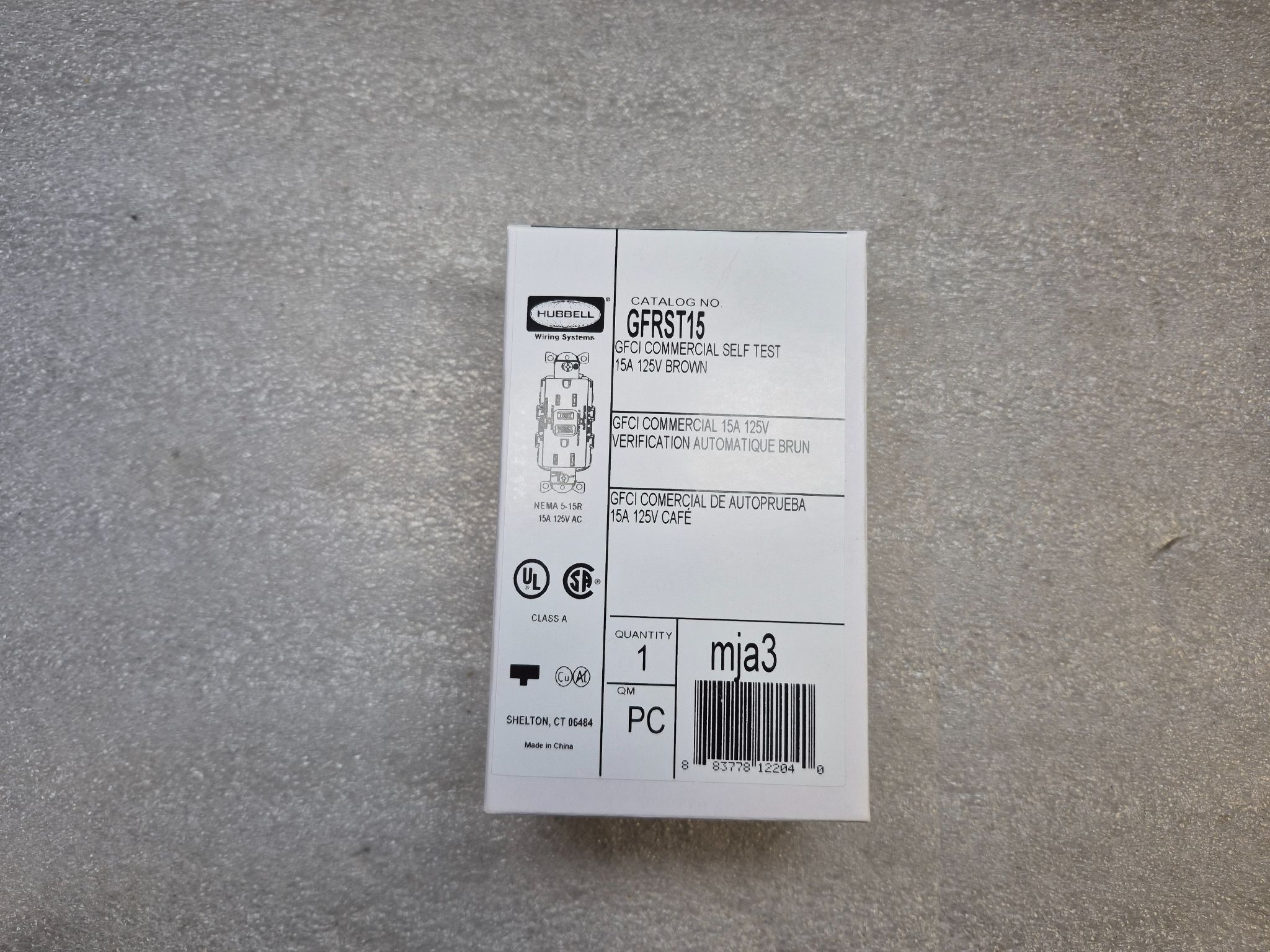 HUBBELL GFRST15 GFCI Receptacle 15A 125V NEW 0