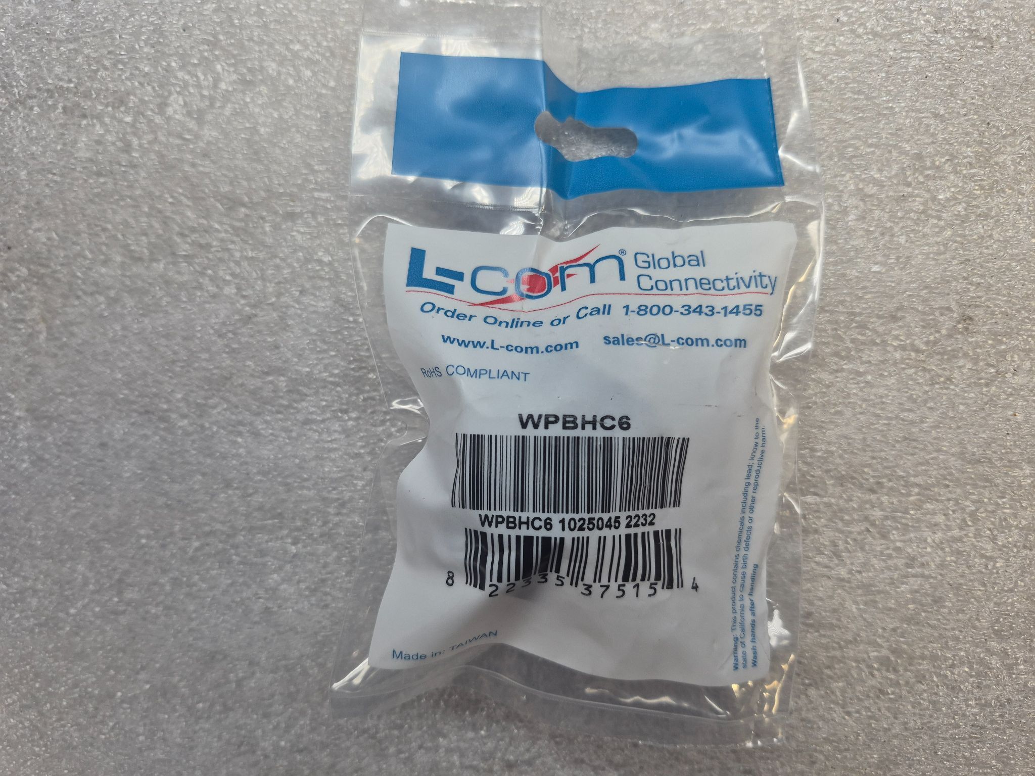 L-COM WPBHC6 RJ45 Bulkhead Panel Mount Coupler NEW 0