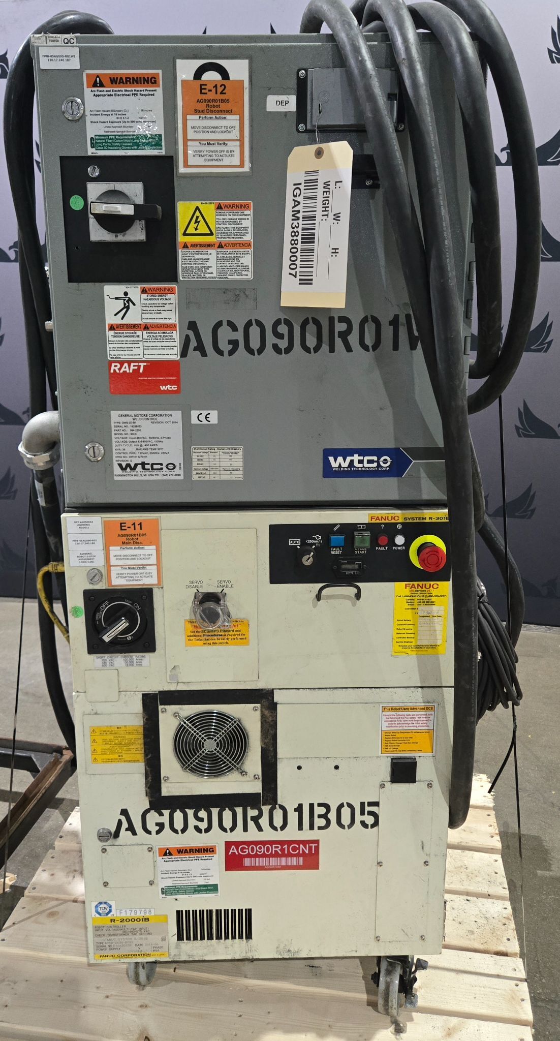 FANUC R-2000iB/210F Robot Complete with R-30iB Controller & WTC Weld Controller USED 12