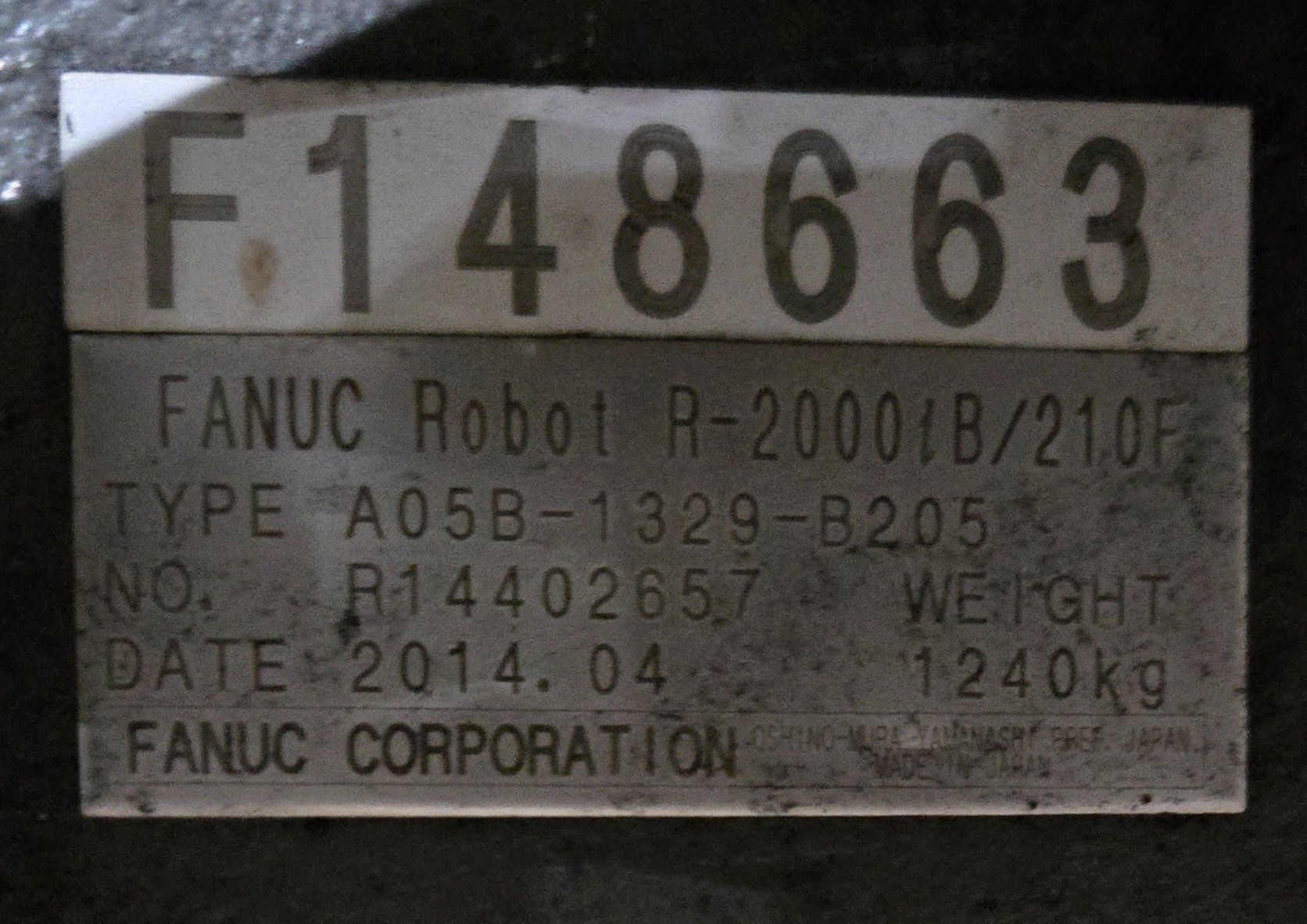 FANUC R-2000iB/210F Complete Robot With R-30iA Controller & WT6000 Inverter USED 10
