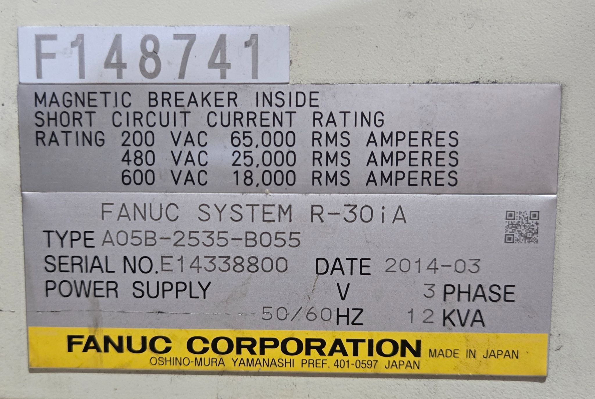 FANUC R-2000iB/210F Complete With R-30iA Controller & WT6000 Inverter USED 16