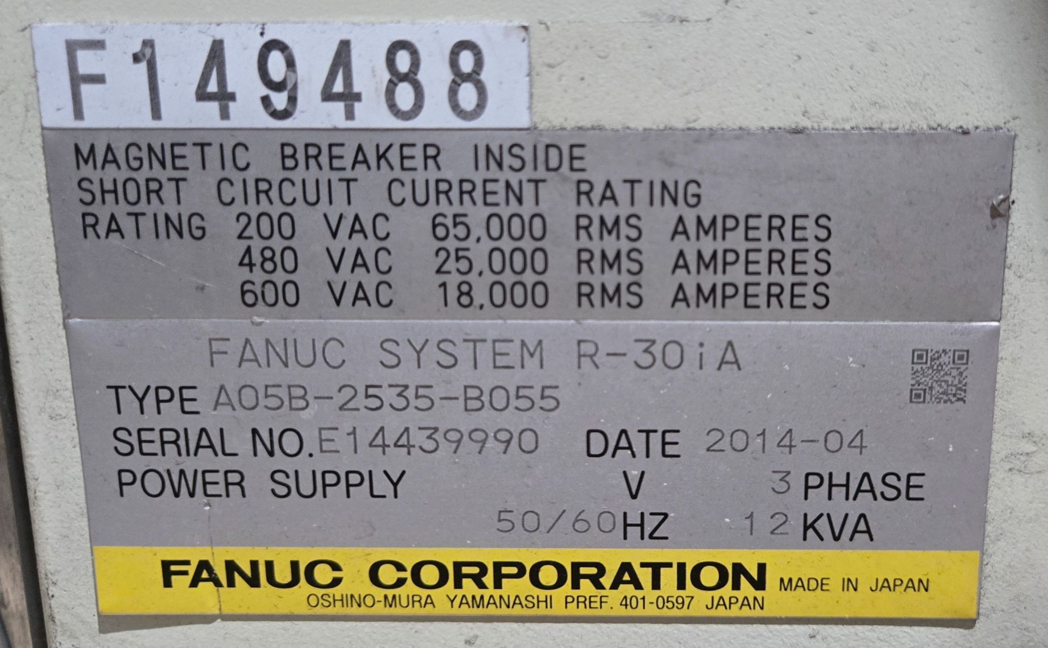 FANUC R-2000iB/210F Complete with R-30iA Controller & WT6000 Inverter USED 17
