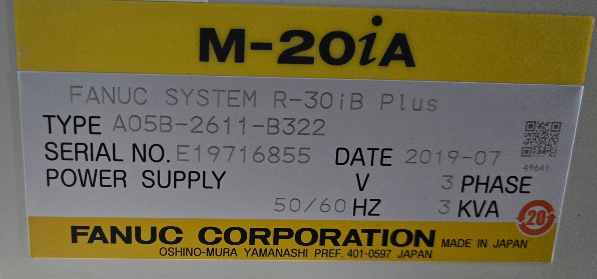 FANUC M‑20iA/35M with R‑30iB Plus Controller USED 15