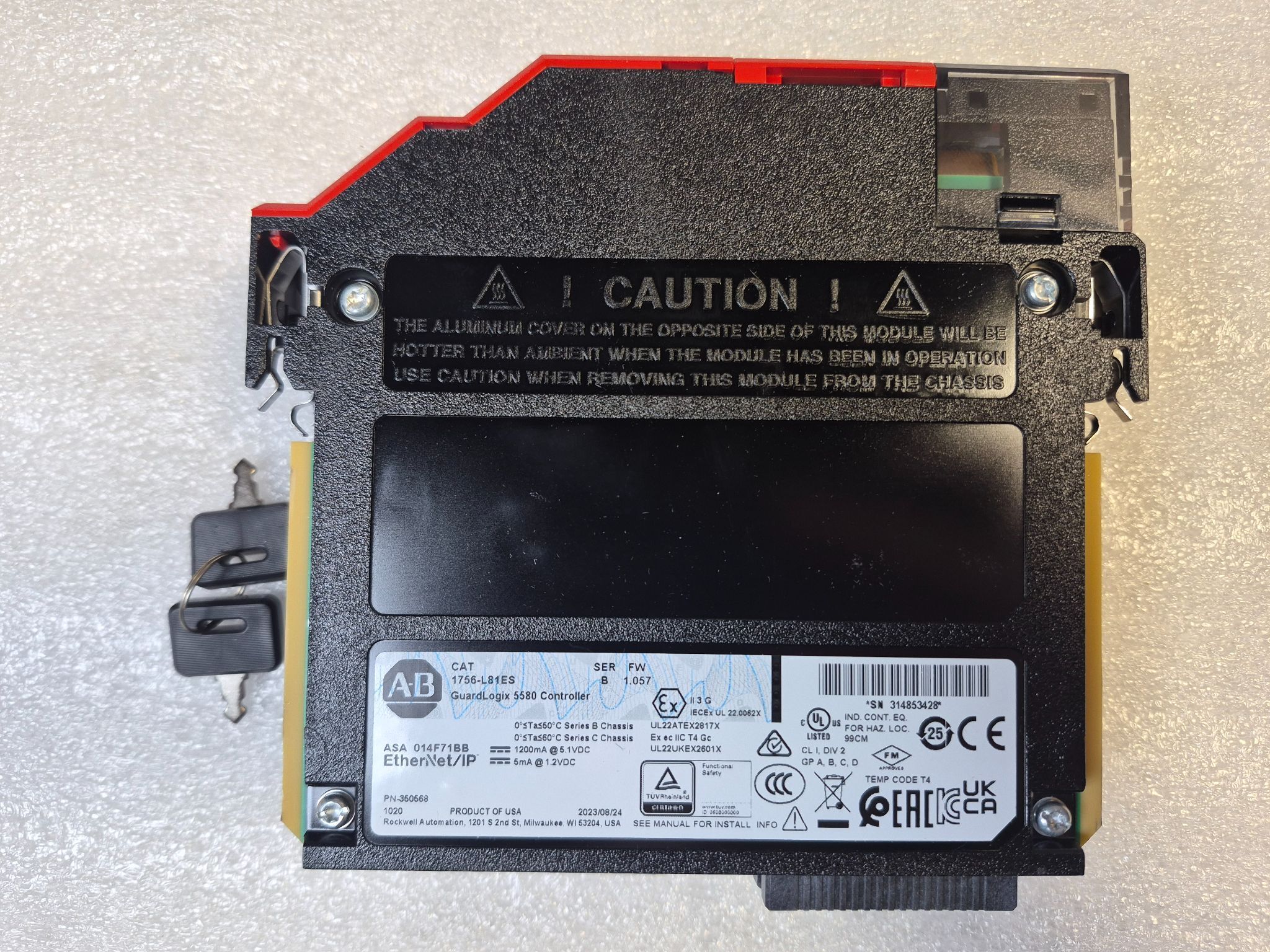 ALLEN BRADLEY 1756-L81ES GuardLogix 5580 Safety Controller USED 1