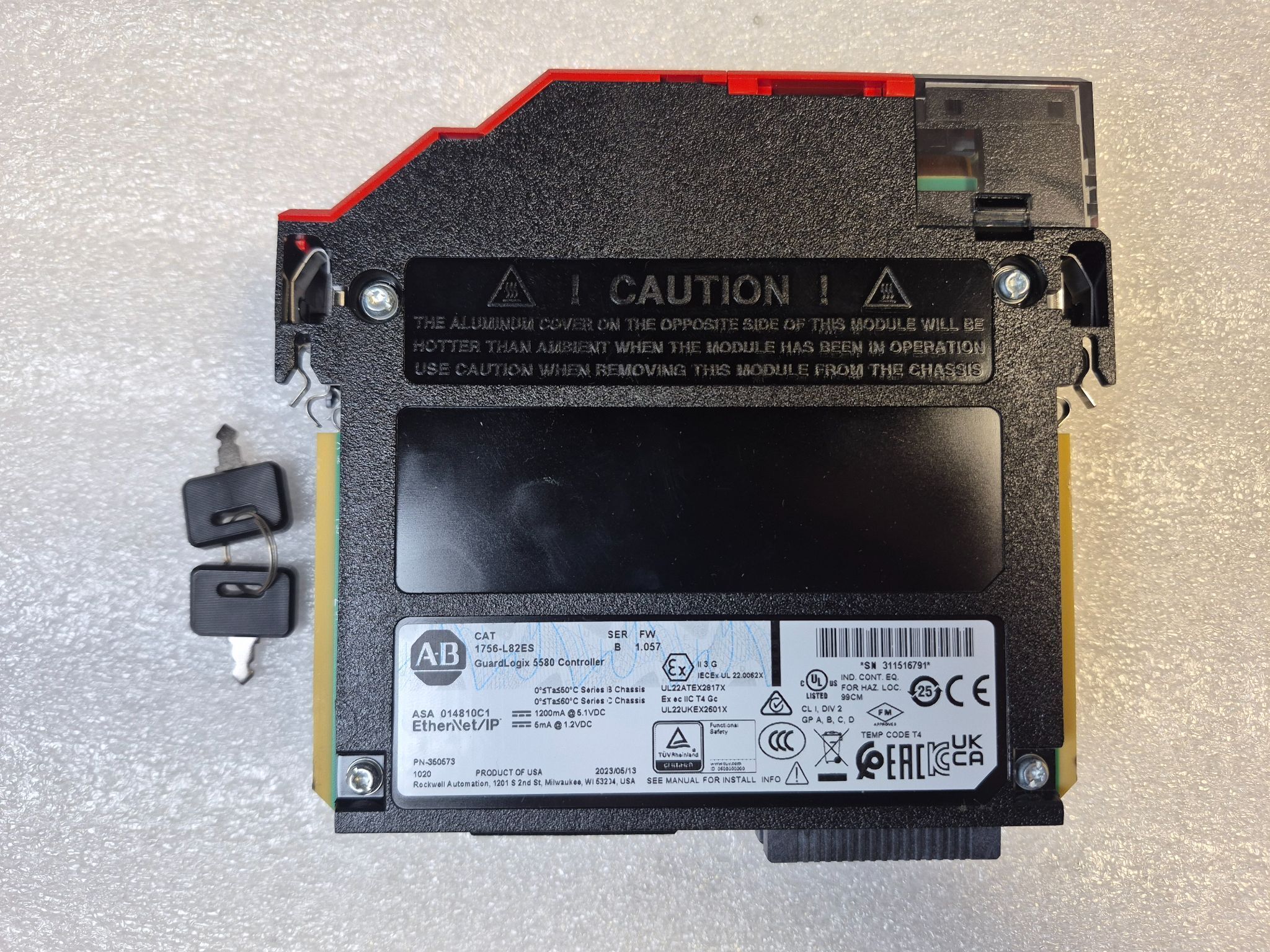 ALLEN BRADLEY 1756-L82ES GuardLogix 5580 Safety Controller USED 1