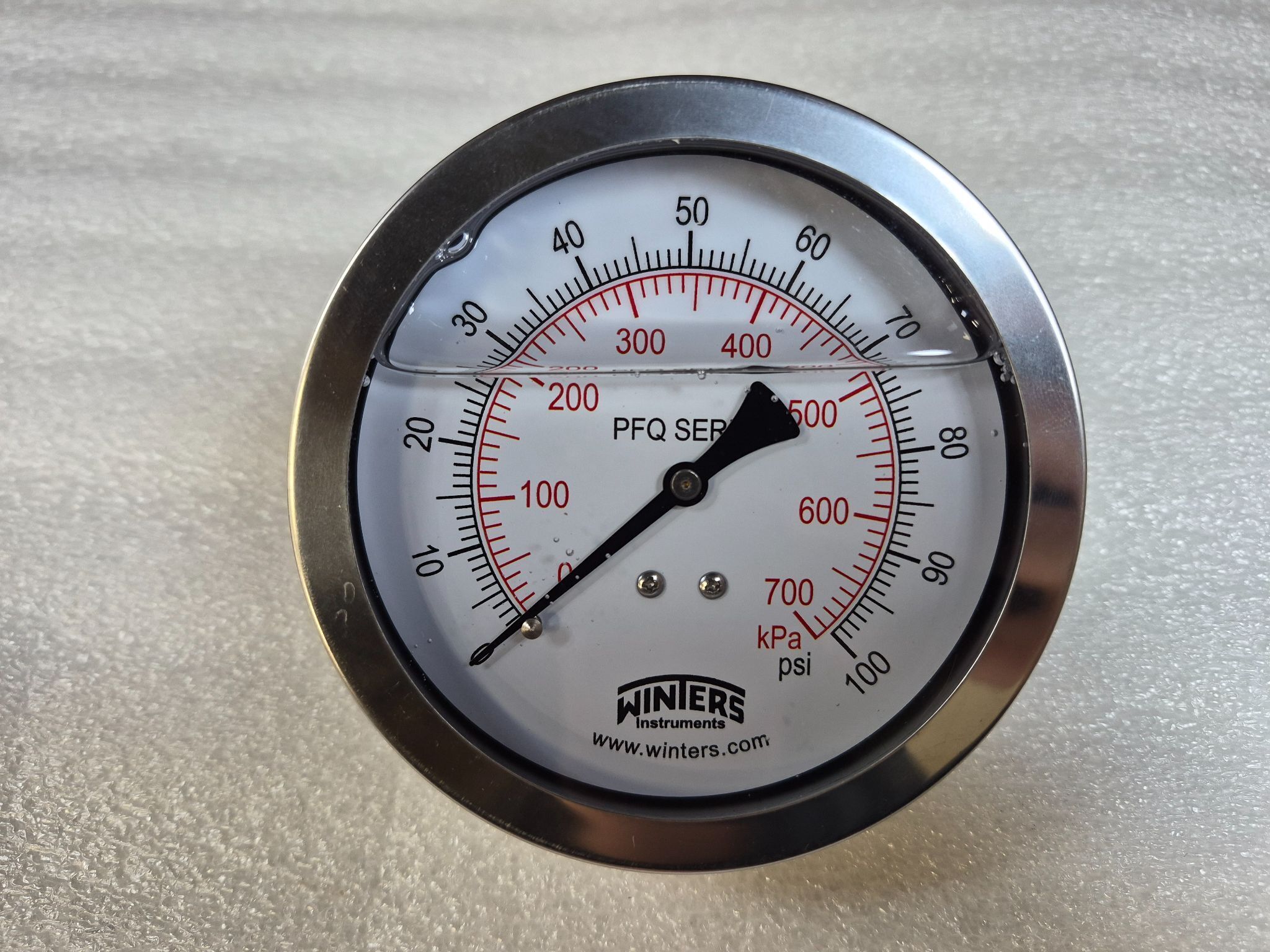 WINTERS PFQ741 Stainless Steel Liquid Filled Pressure Gauge NEW 2