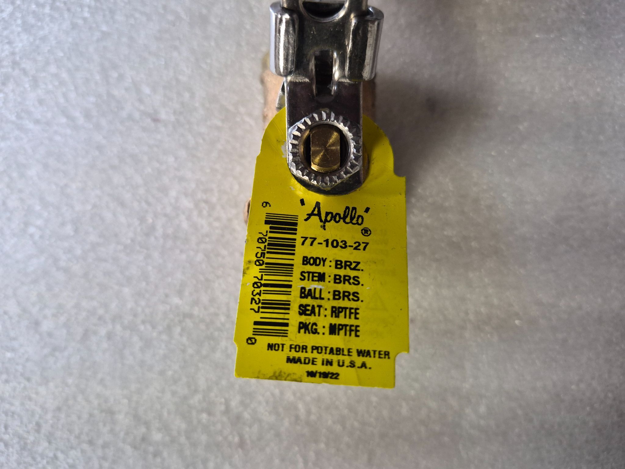 APOLLO VALVES 77-103-27 Bronze Ball Valve NEW 1