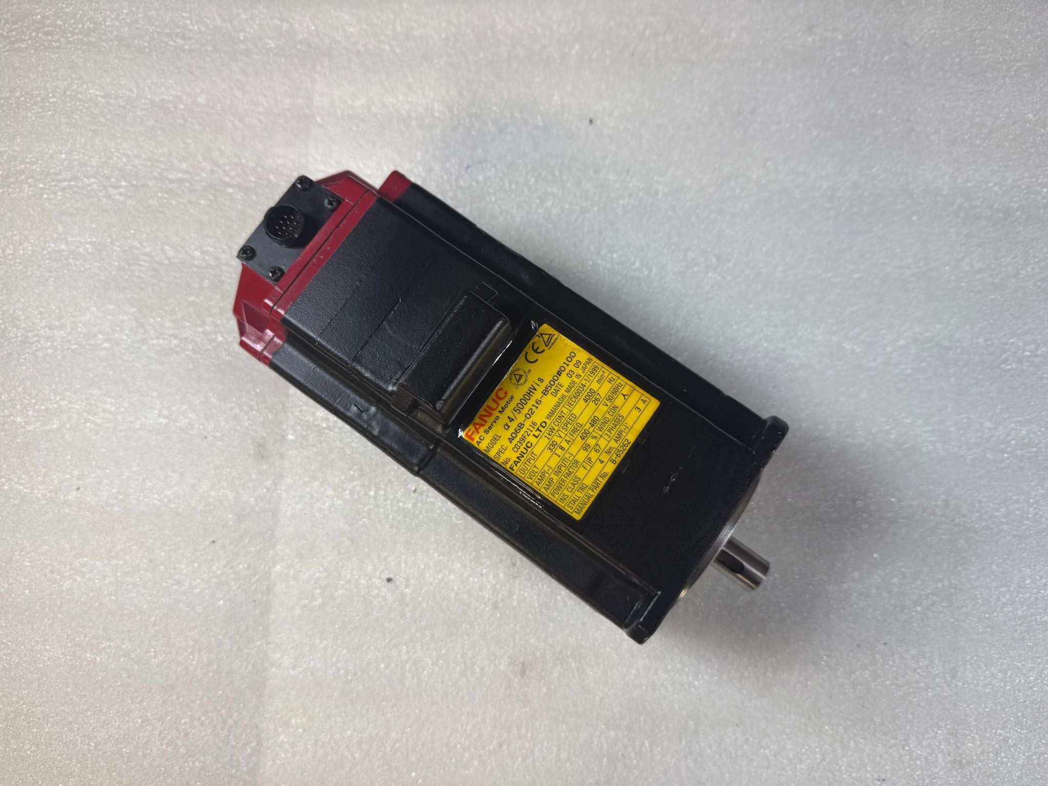 FANUC A06B‑0216‑B500#0100 Alpha 4/5000HVis AC Servo Motor USED / REPAIRED 0