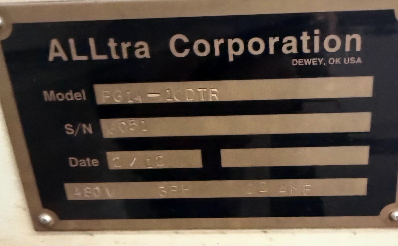 2012 ALLtra PG14-10DTR CNC Plasma Cutting System Used 14' x 25' Cutting Bed 5