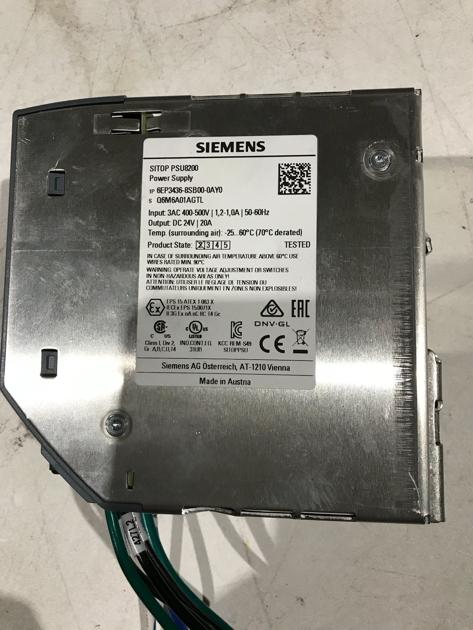 SIEMENS 6EP3436-8SB00-0AY0 SITOP PSU8200 Power Supply USED 3