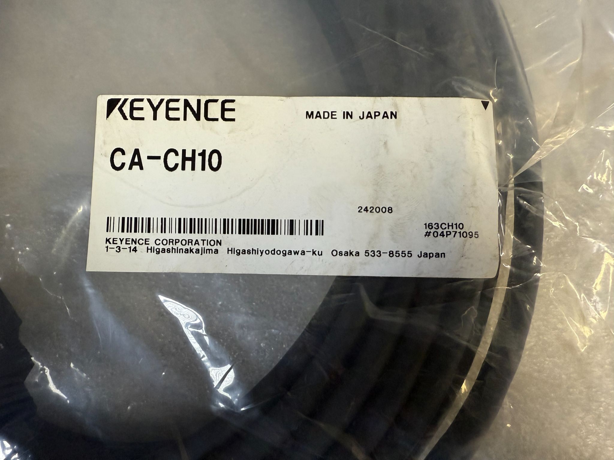 KEYENCE CA-CH10 High-Speed Vision Sensor Cable (10m) NEW 1