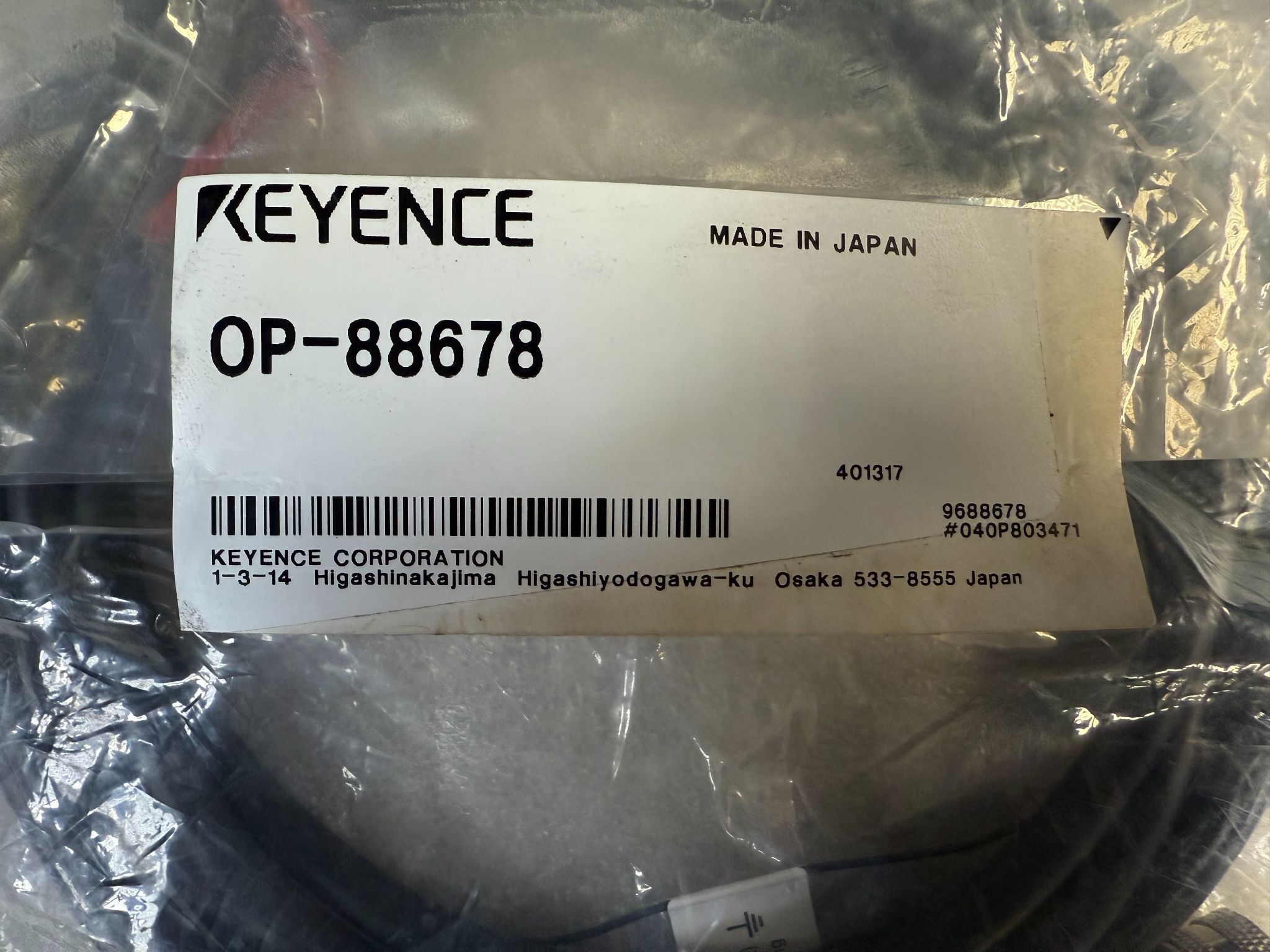 KEYENCE OP-88678 M12 Female Sensor Cable (2M) NEW 2
