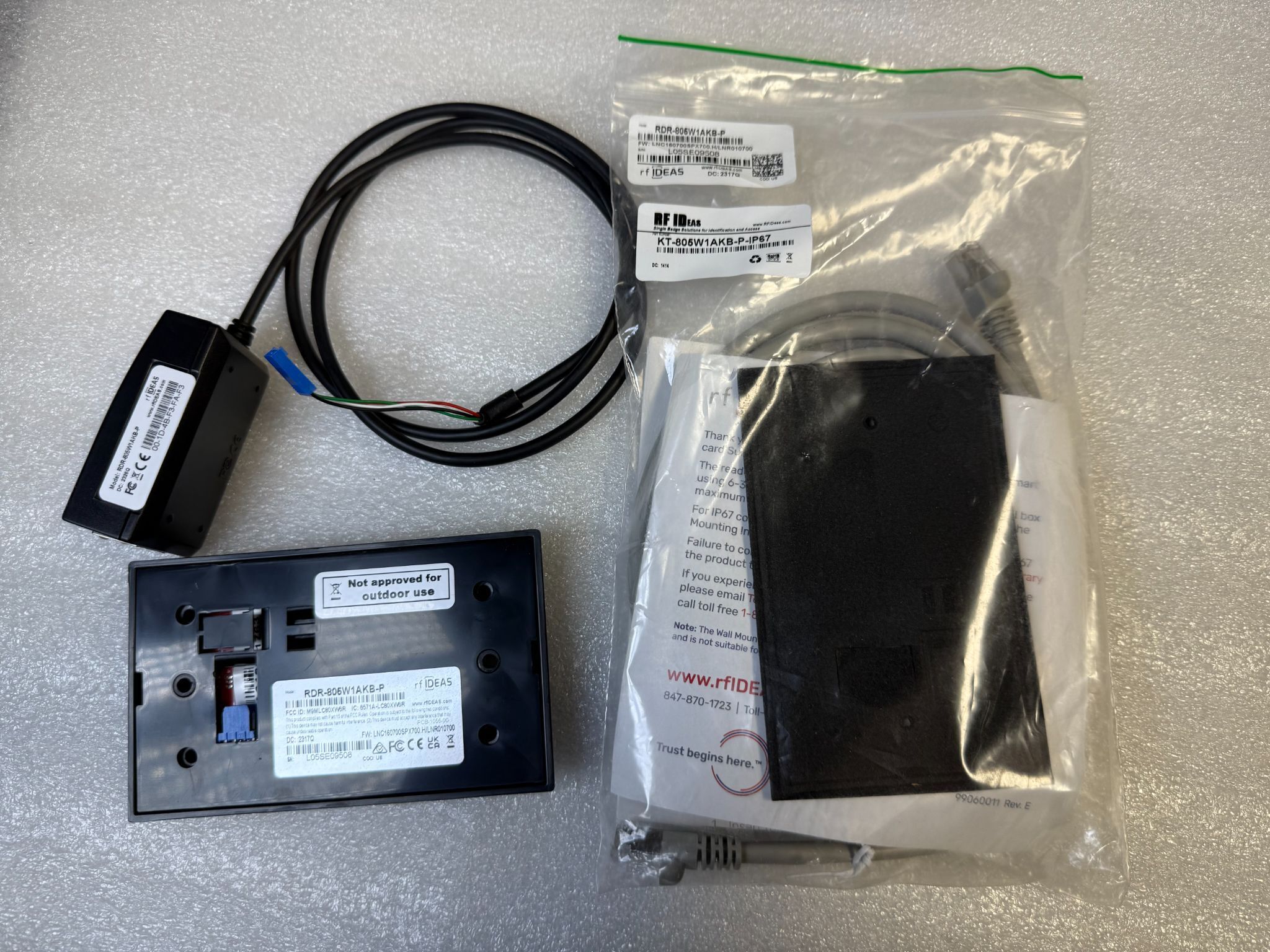 RF IDeas RDR-805W1AKB-P RFID Proximity Reader USED 1