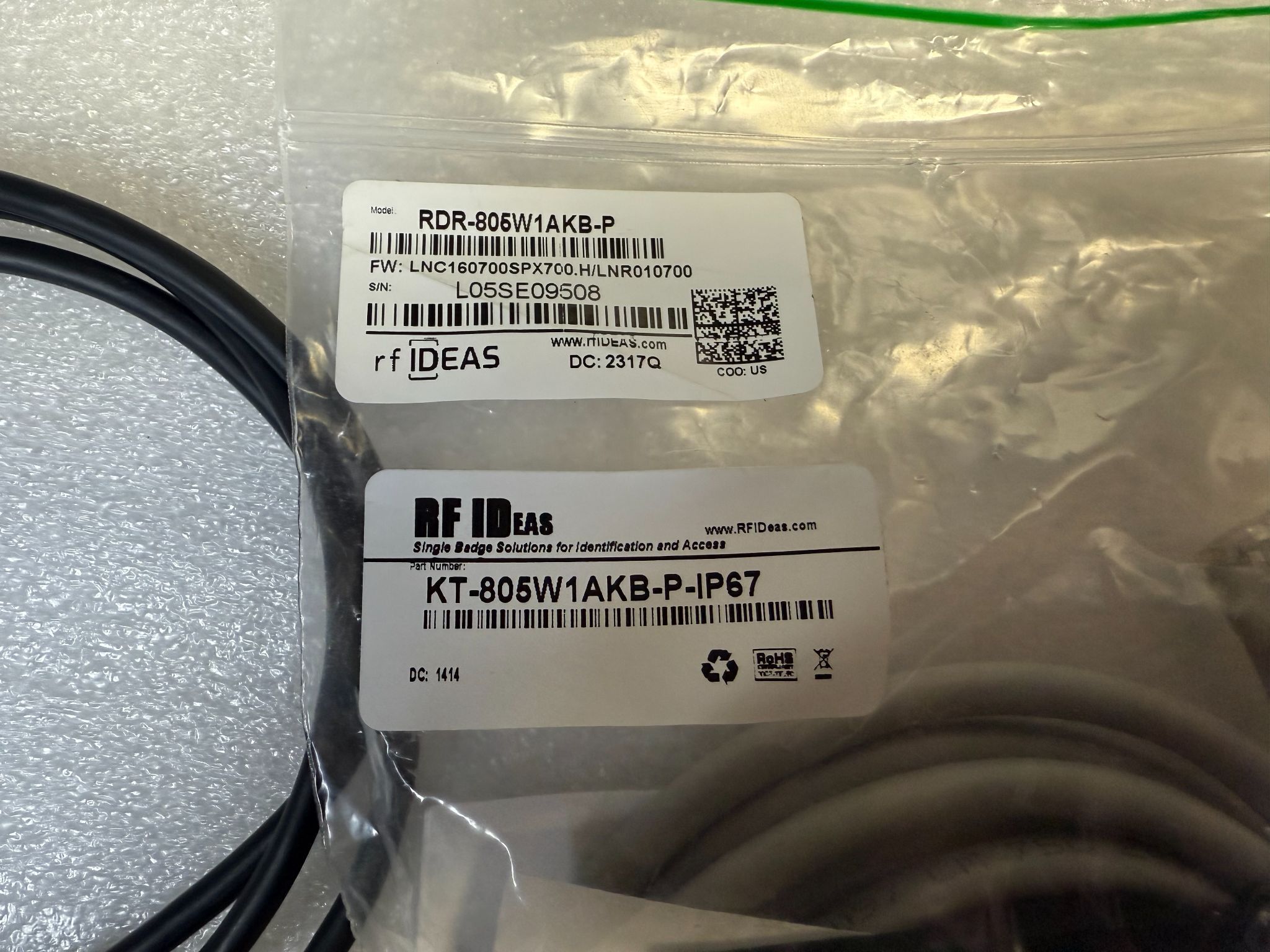 RF IDeas RDR-805W1AKB-P RFID Proximity Reader USED 2