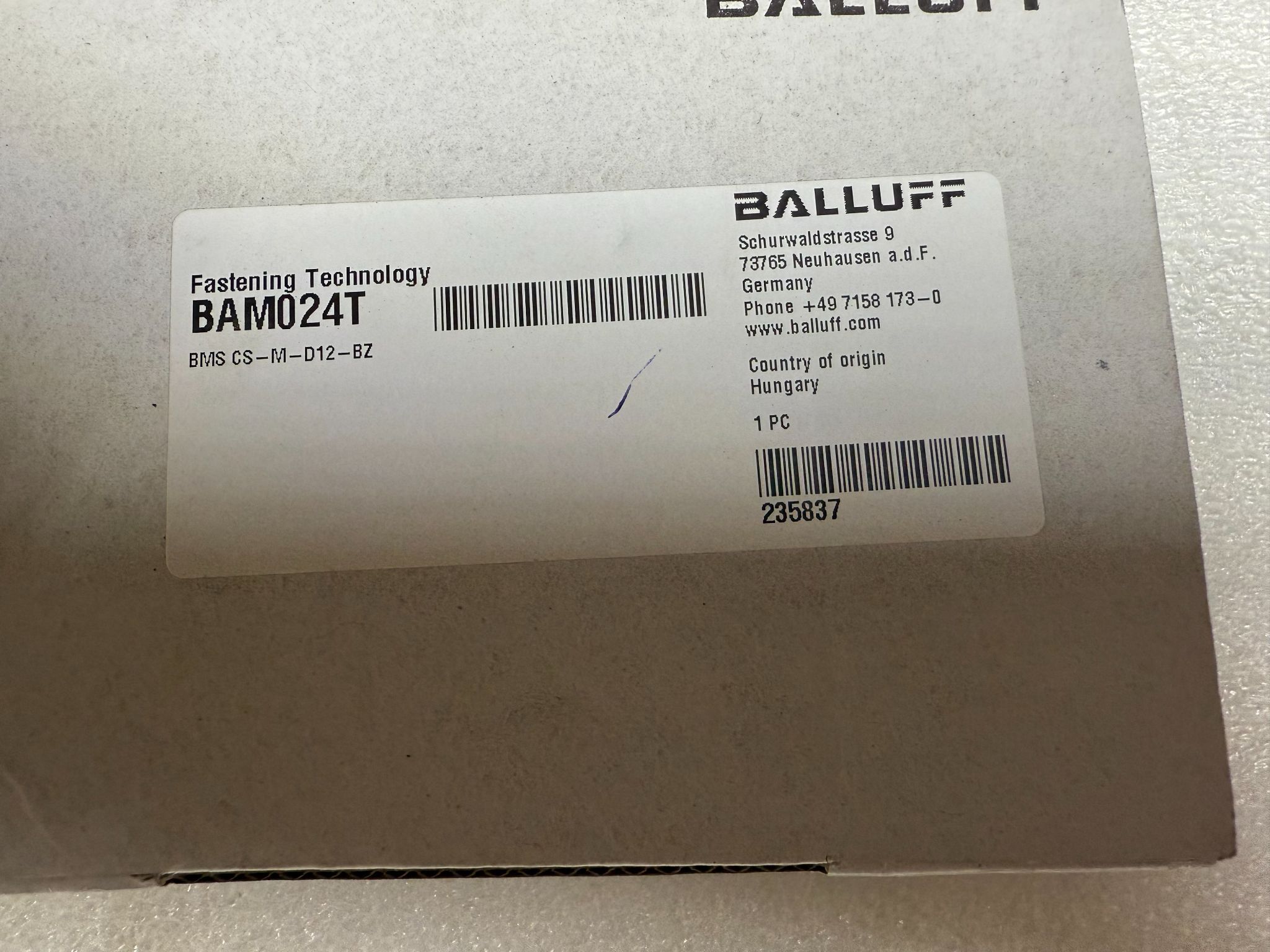 Balluff BMS CS-M-D12-BZ Sensor Mounting Clamp BAM024T NEW 1