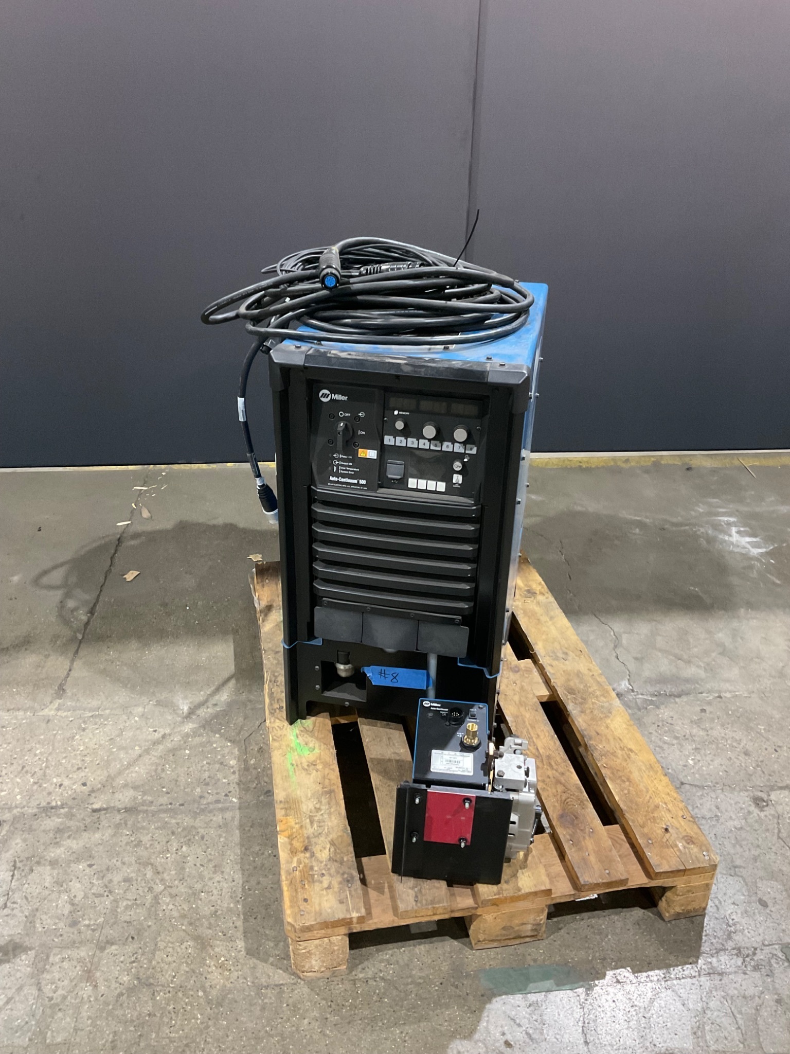 MILLER 907657 Auto-Continuum 500 Welder w/ Cooler & Wire Feeder USED – Low Hours 0