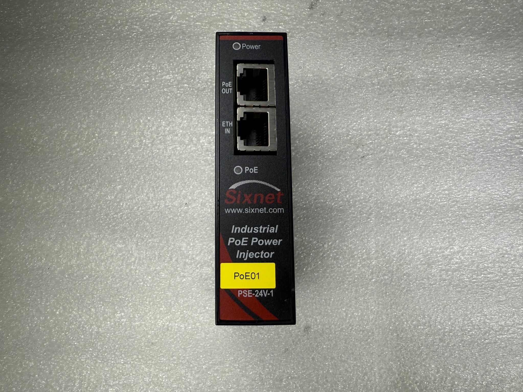 SIXNET EB-PSE-24V-1B Industrial PoE Power Injector USED 0