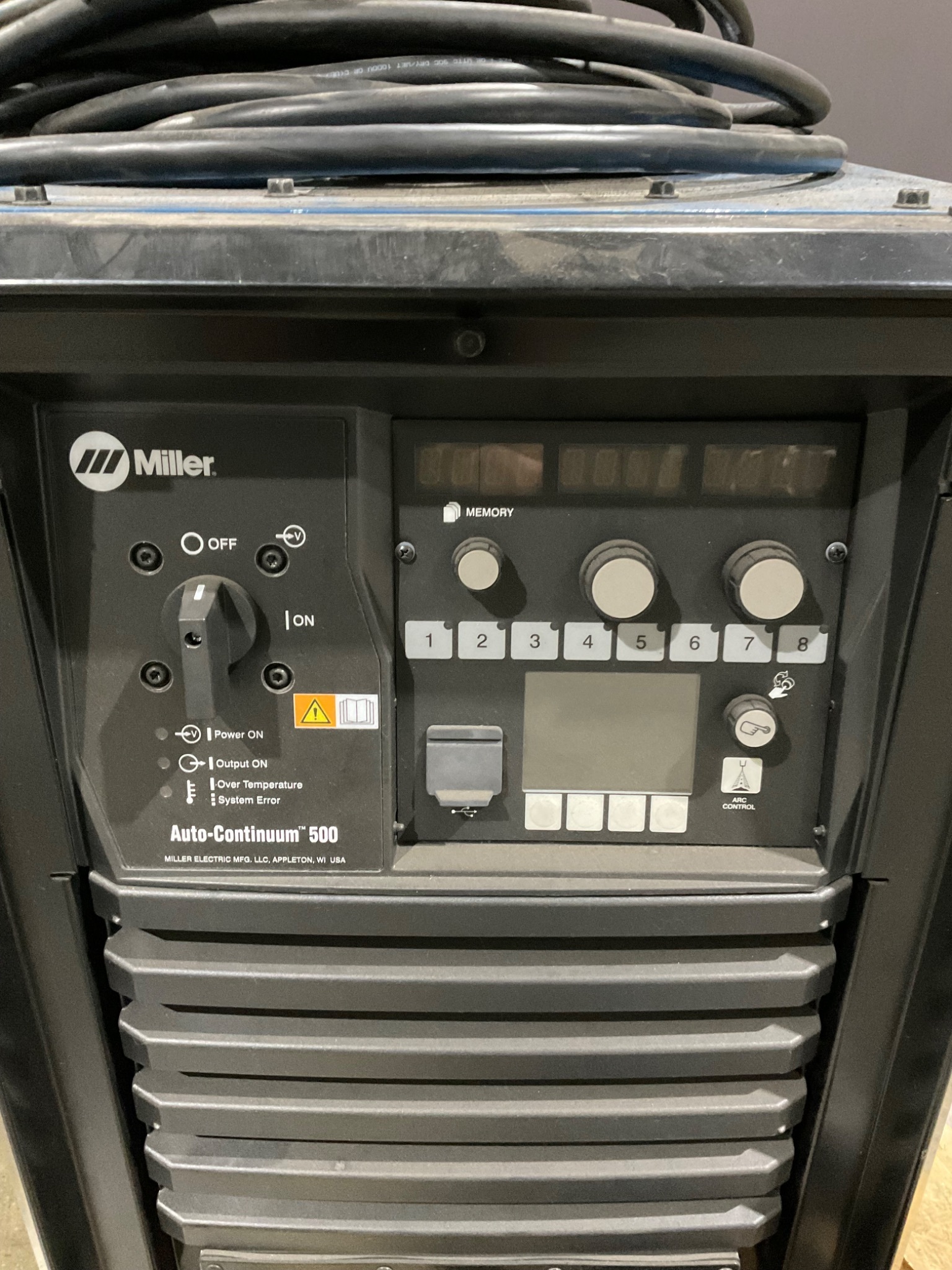 MILLER 907657 Auto-Continuum 500 Welder w/ Cooler & Wire Feeder USED – Low Hours 9