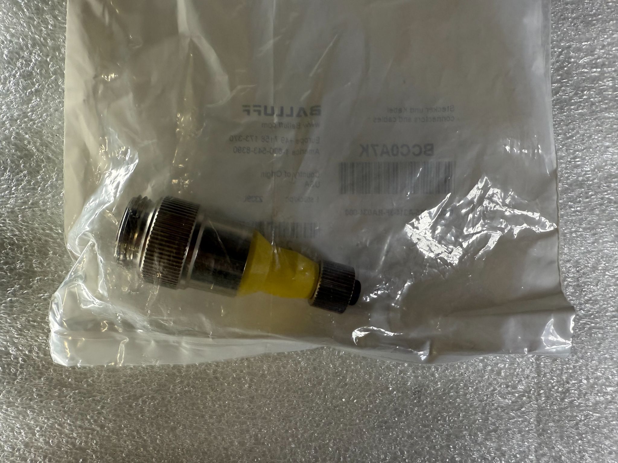 BALLUFF BCC M415-A314-3F-RA034-000 M12x1 Female to 7/8"-16 UN2A Male Adapter BCC0A7K NEW 1