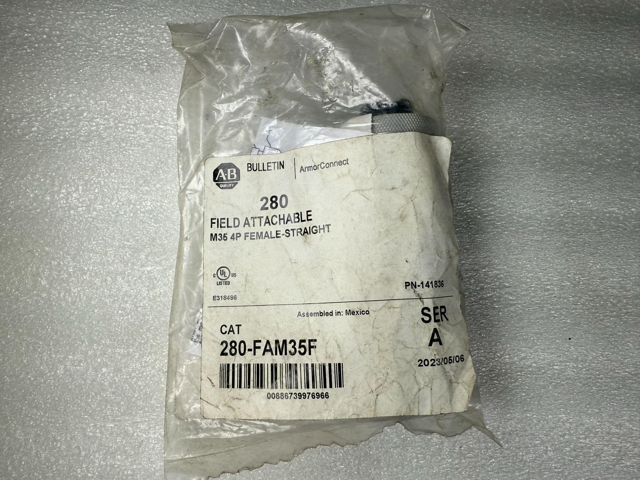 ALLEN BRADLEY 280-FAM35F M35 4P Female-Straight Field Connector NEW 0