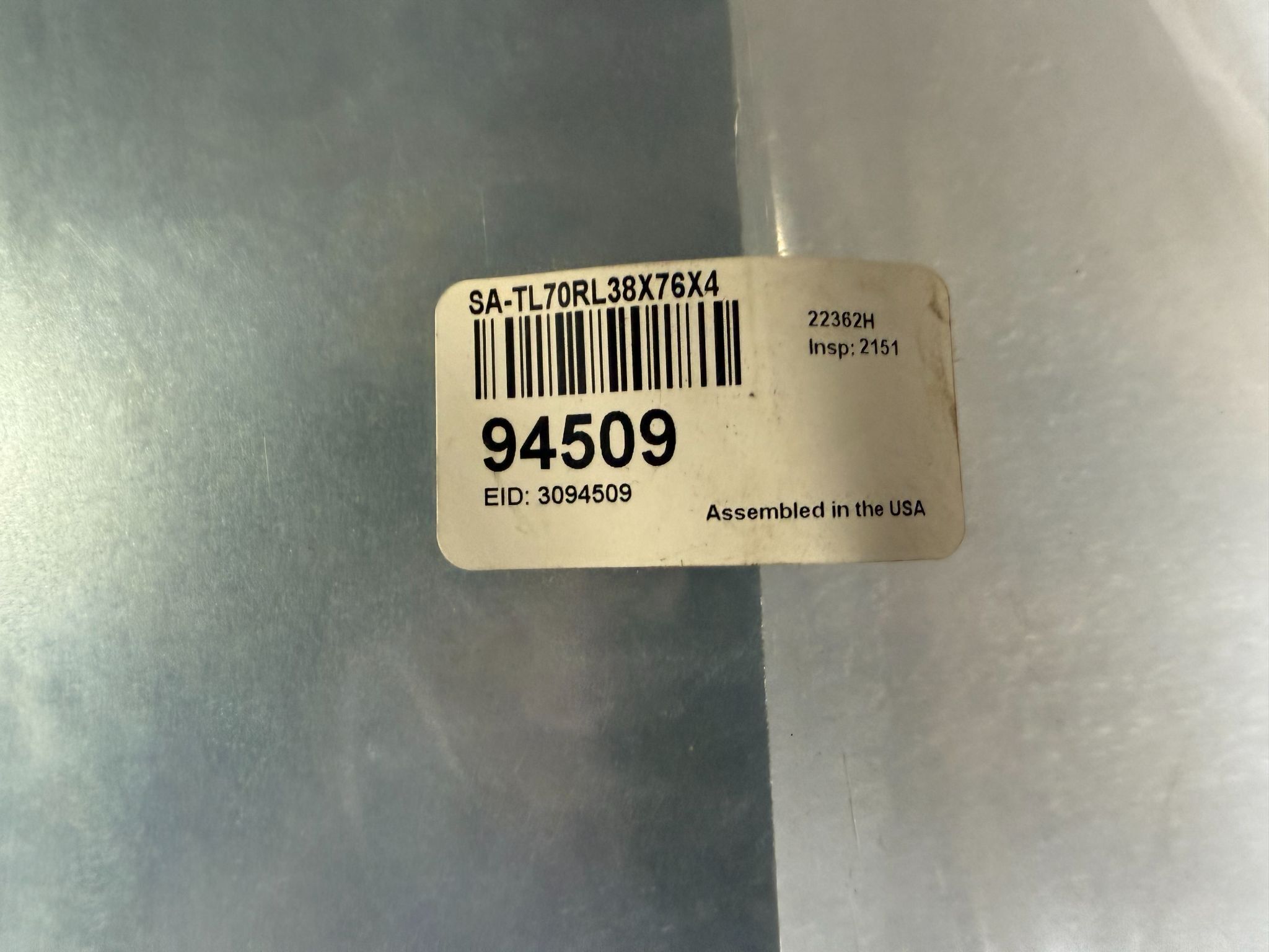 BANNER SA-TL70RL38X76X4 TL70 Right-Angle Mounting Bracket 94509 NEW 2