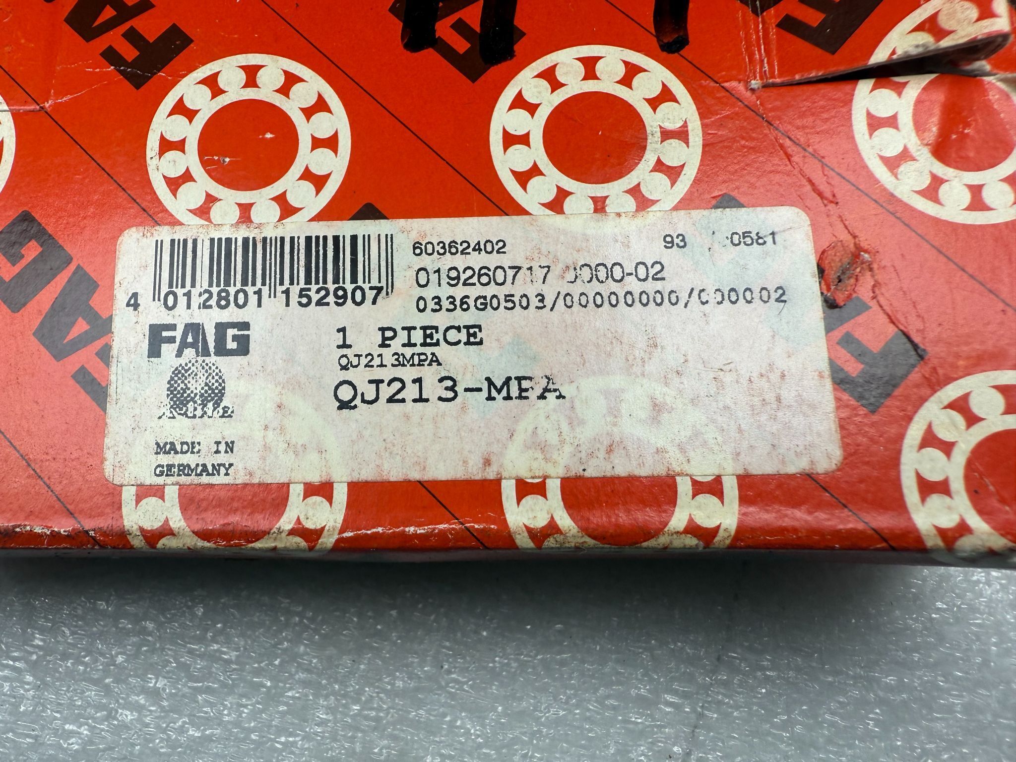 FAG QJ213-MPA Four Point Contact Ball Bearing 65 mm ID x 120 mm OD NEW 2