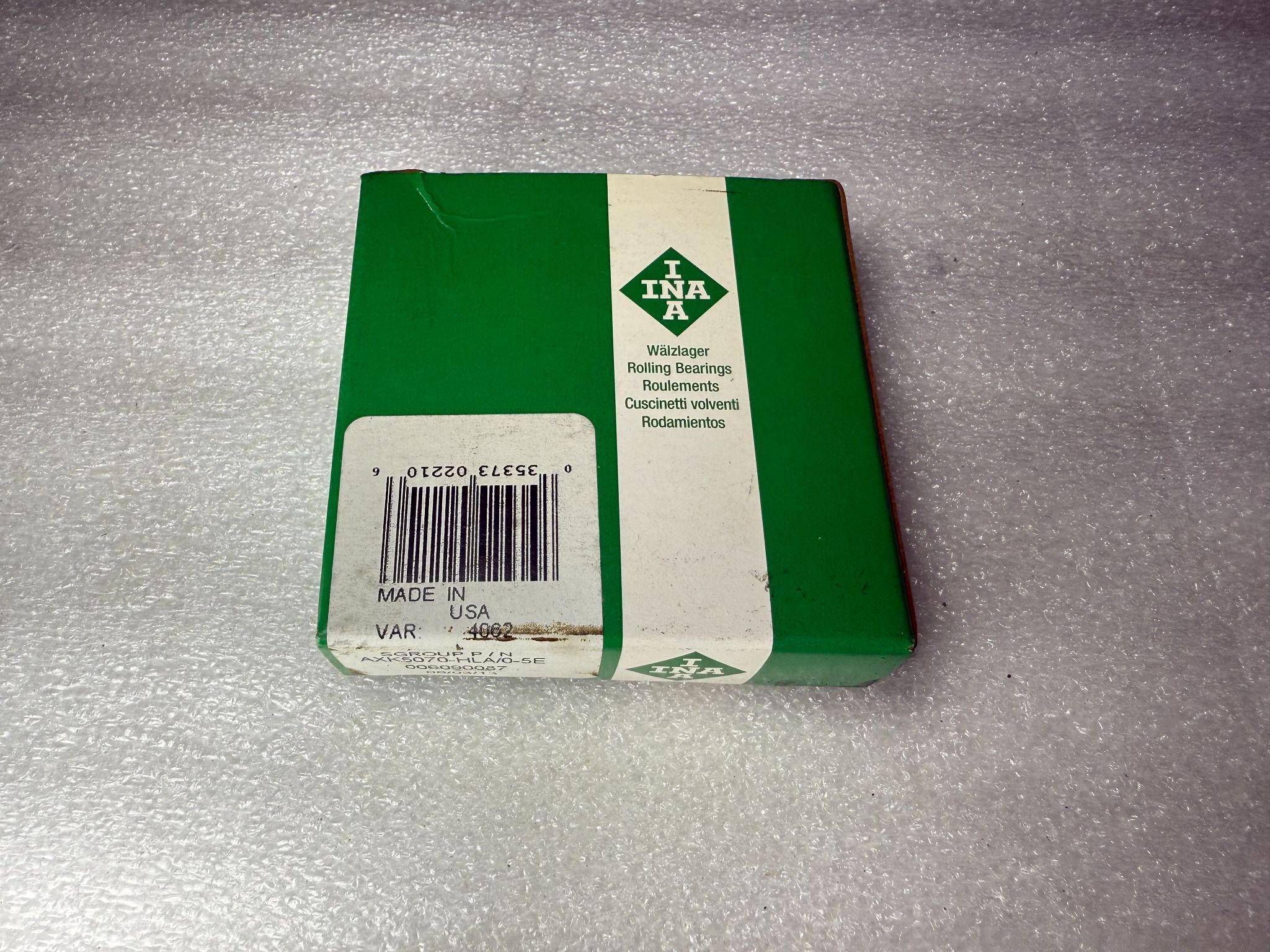 INA AXK5070-HLA/0-5E Thrust Needle Roller Bearing NEW 0