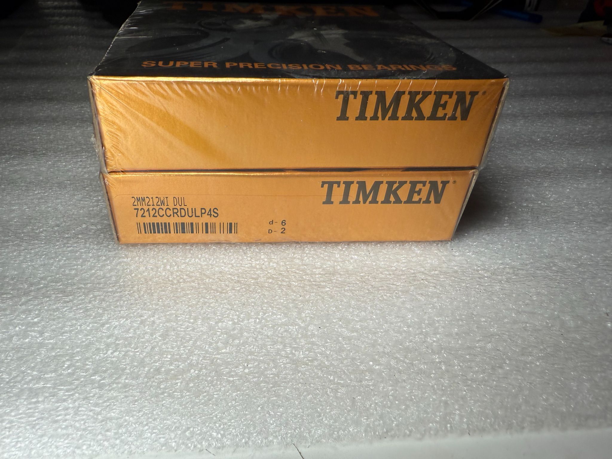 TIMKEN 2MM212WICRDUL Super Precision Angular Contact Ball Bearing Set NEW 1