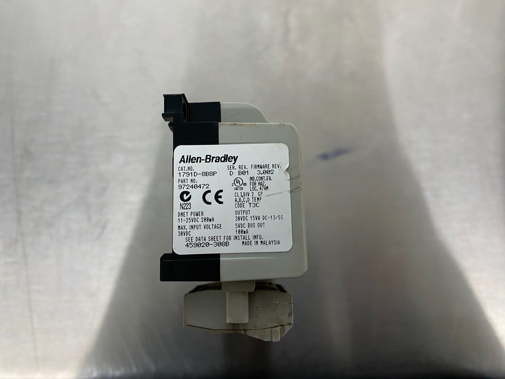 ALLEN BRADLEY 1791-8B8P/D MicroLogix 1500 PLC I/O Module USED 3