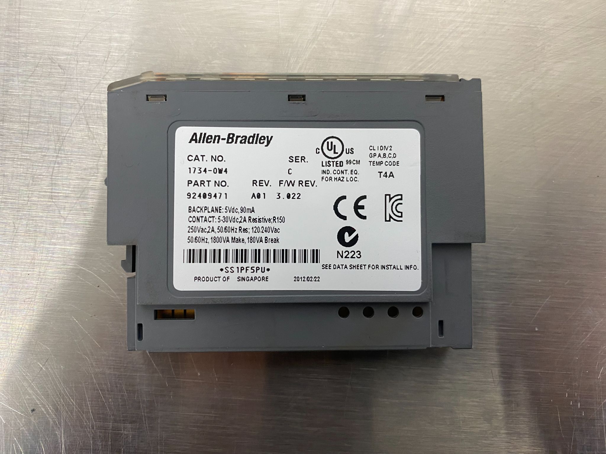 ALLEN BRADLEY 1734-OW4 Point I/O Digital Contact Output Module USED 2