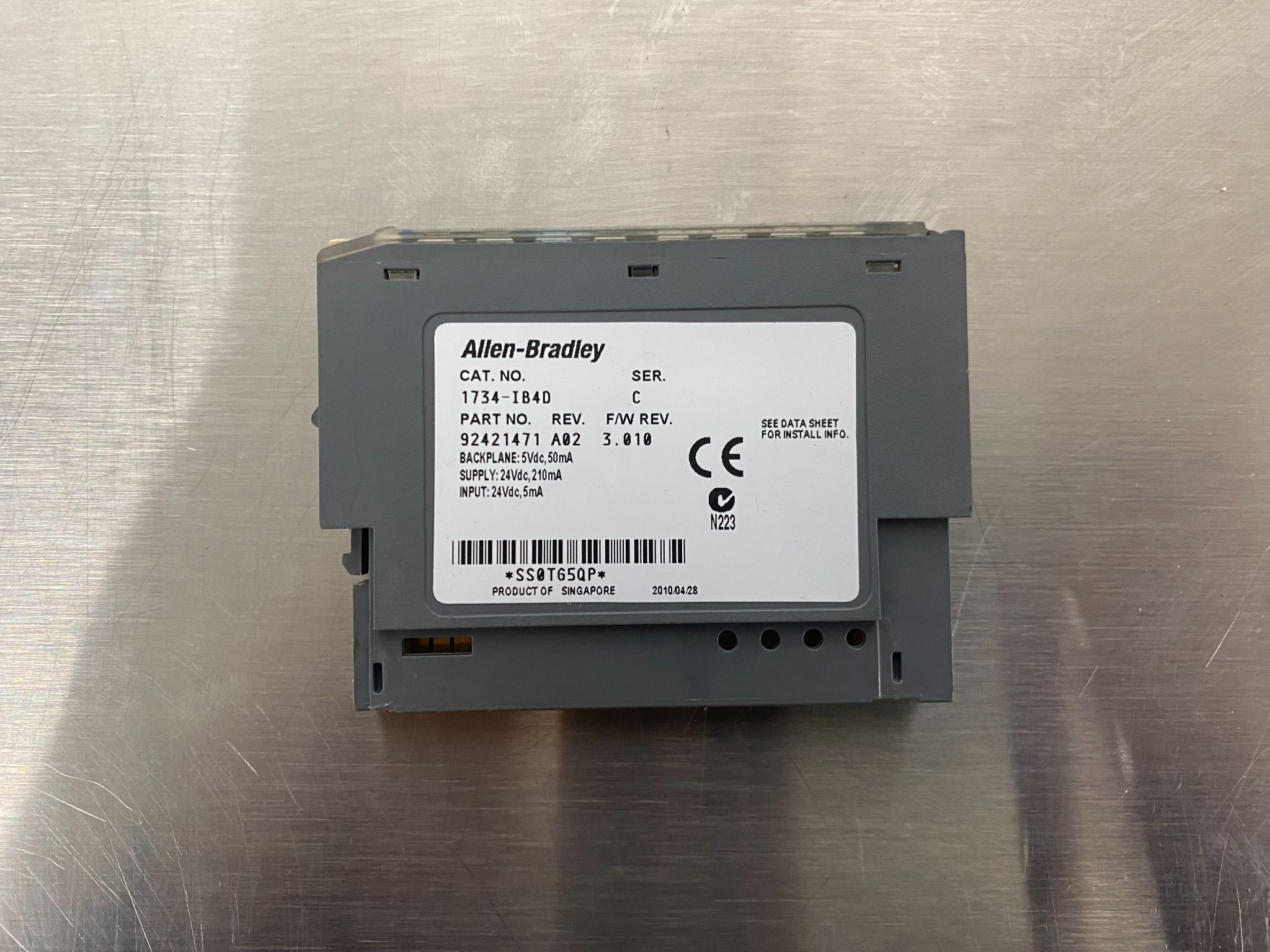 ALLEN BRADLEY 1734-IB4D Point I/O VDC Logic Input Module USED 2