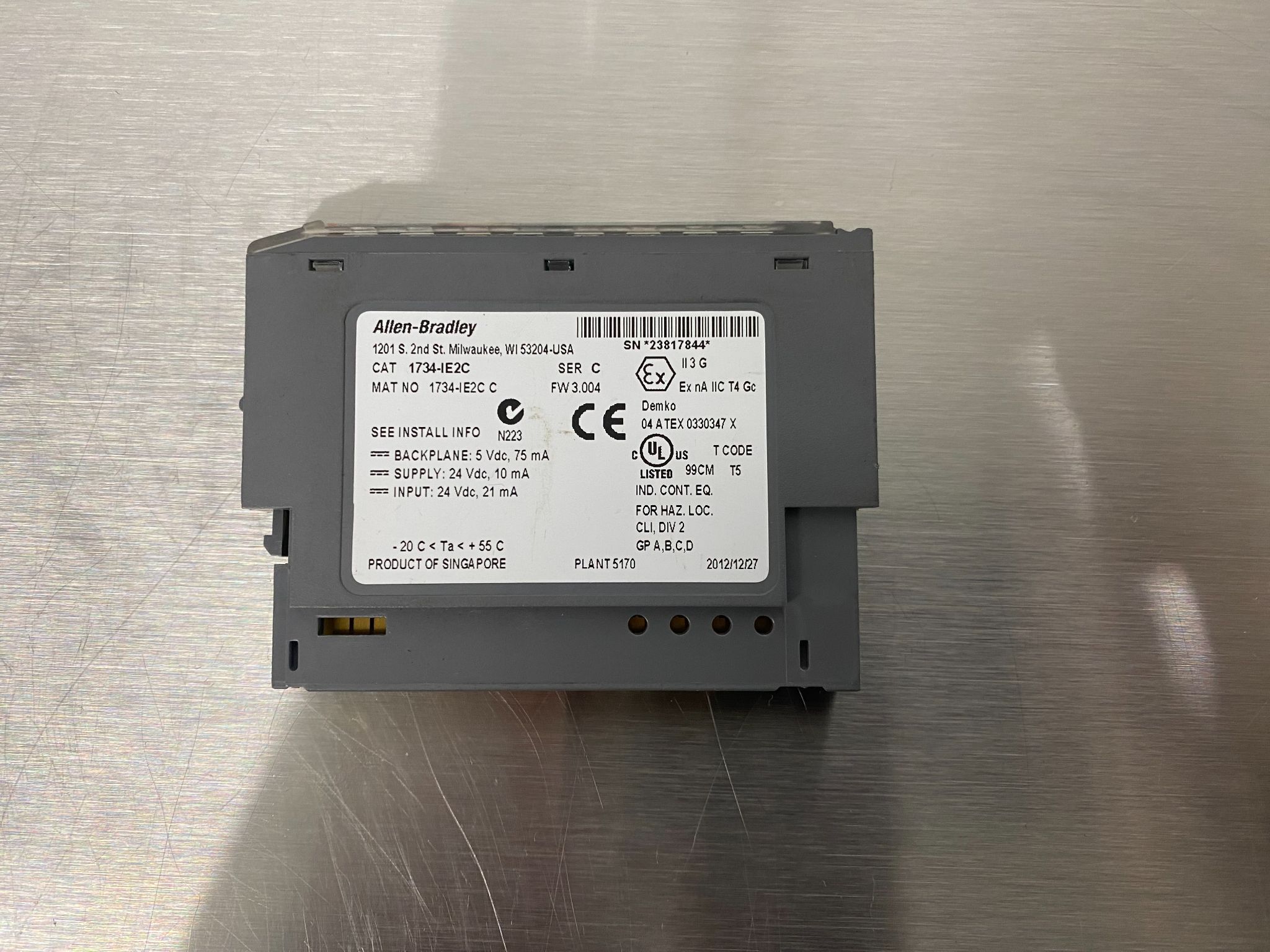 ALLEN BRADLEY 1734-IE2C Point I/O Analog Current Input Module USED 2