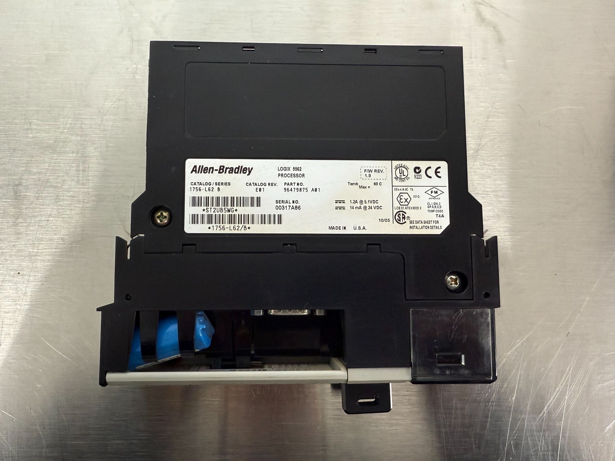 ALLEN BRADLEY 1756-L62 ControlLogix Processor Module USED 2