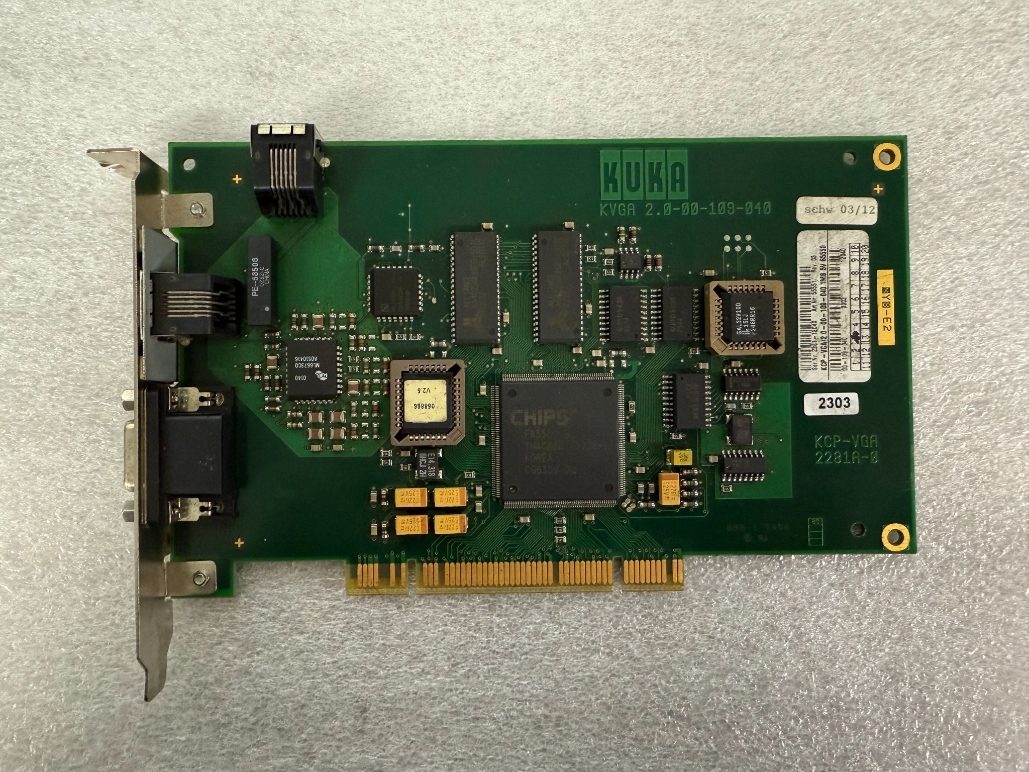 KUKA KVGA 2.0-00-109-040 Interface Board USED 0