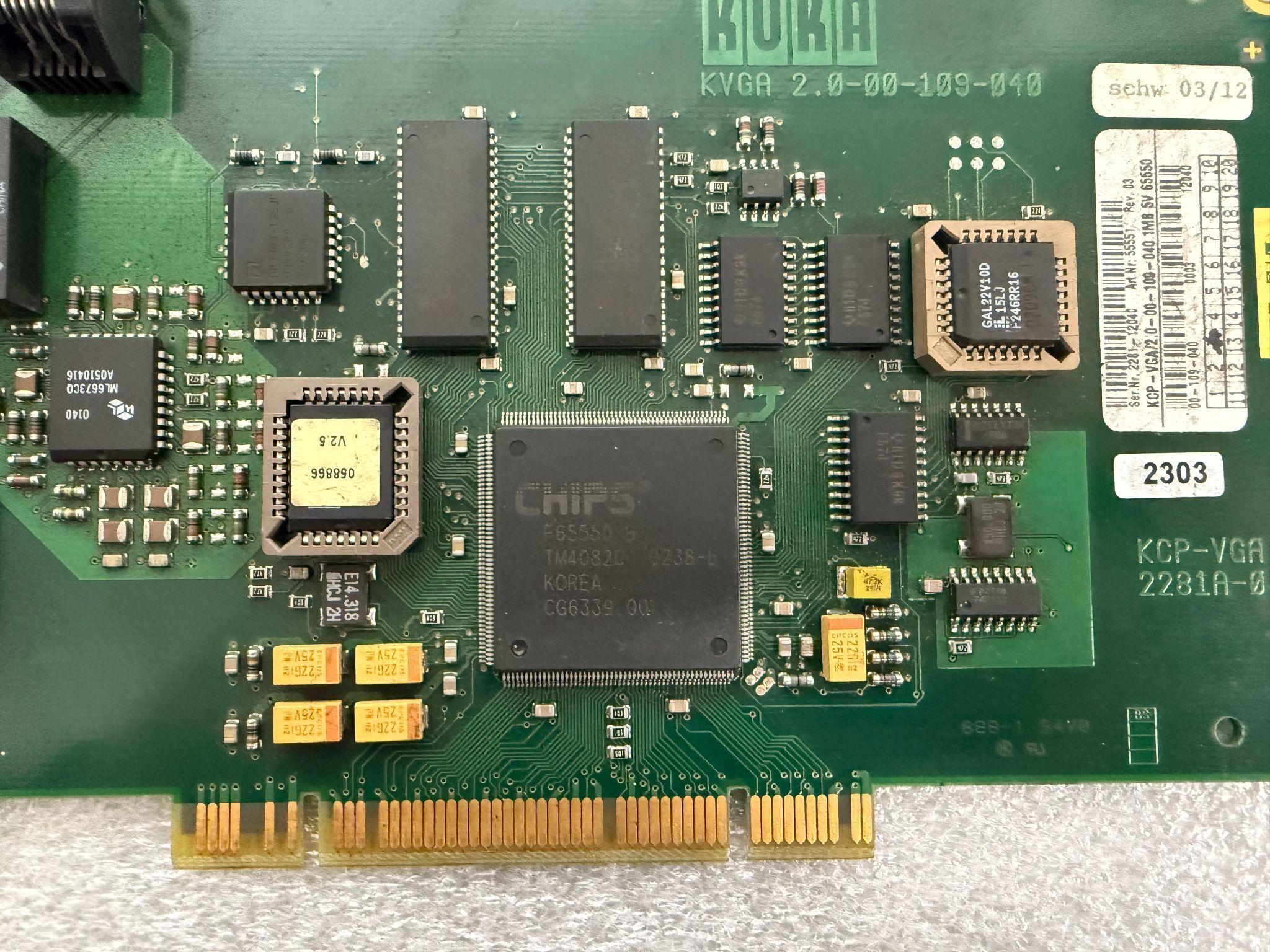 KUKA KVGA 2.0-00-109-040 Interface Board USED 2