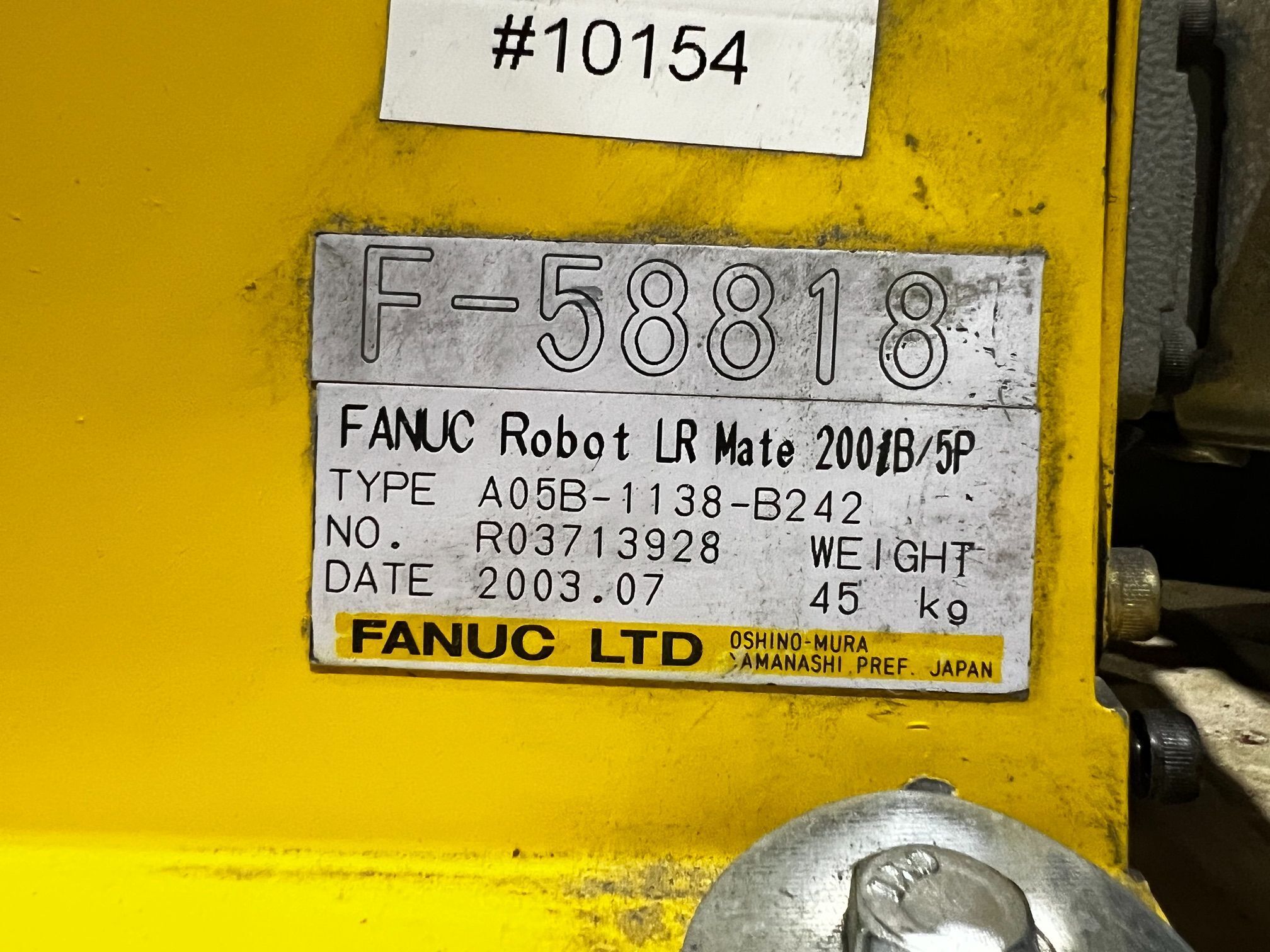 FANUC LR Mate 200iB/5P Complete with R-J3iB Mate Controller USED 3