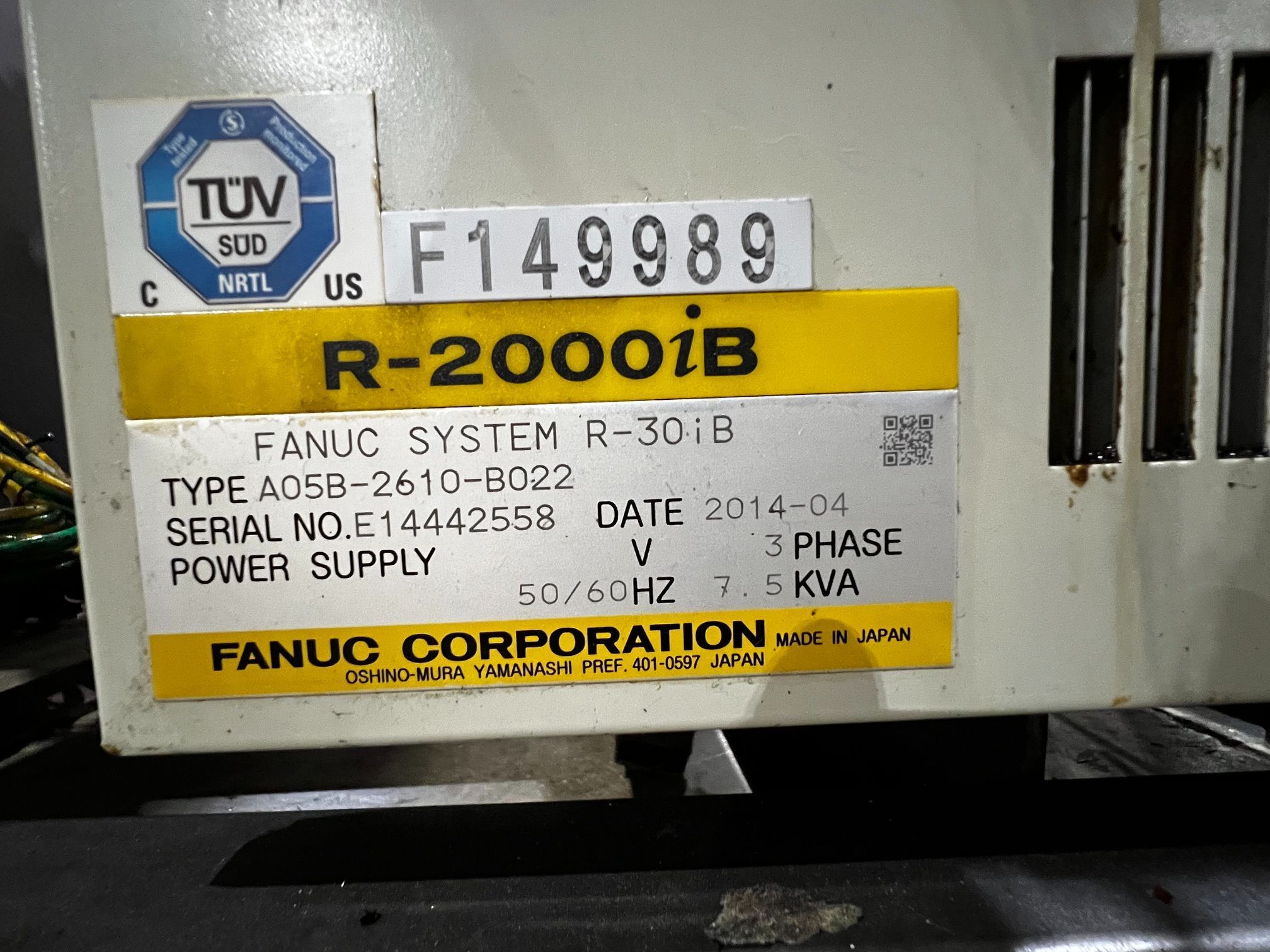 FANUC R-2000iB/165R Complete With R-30iB Controller USED 8