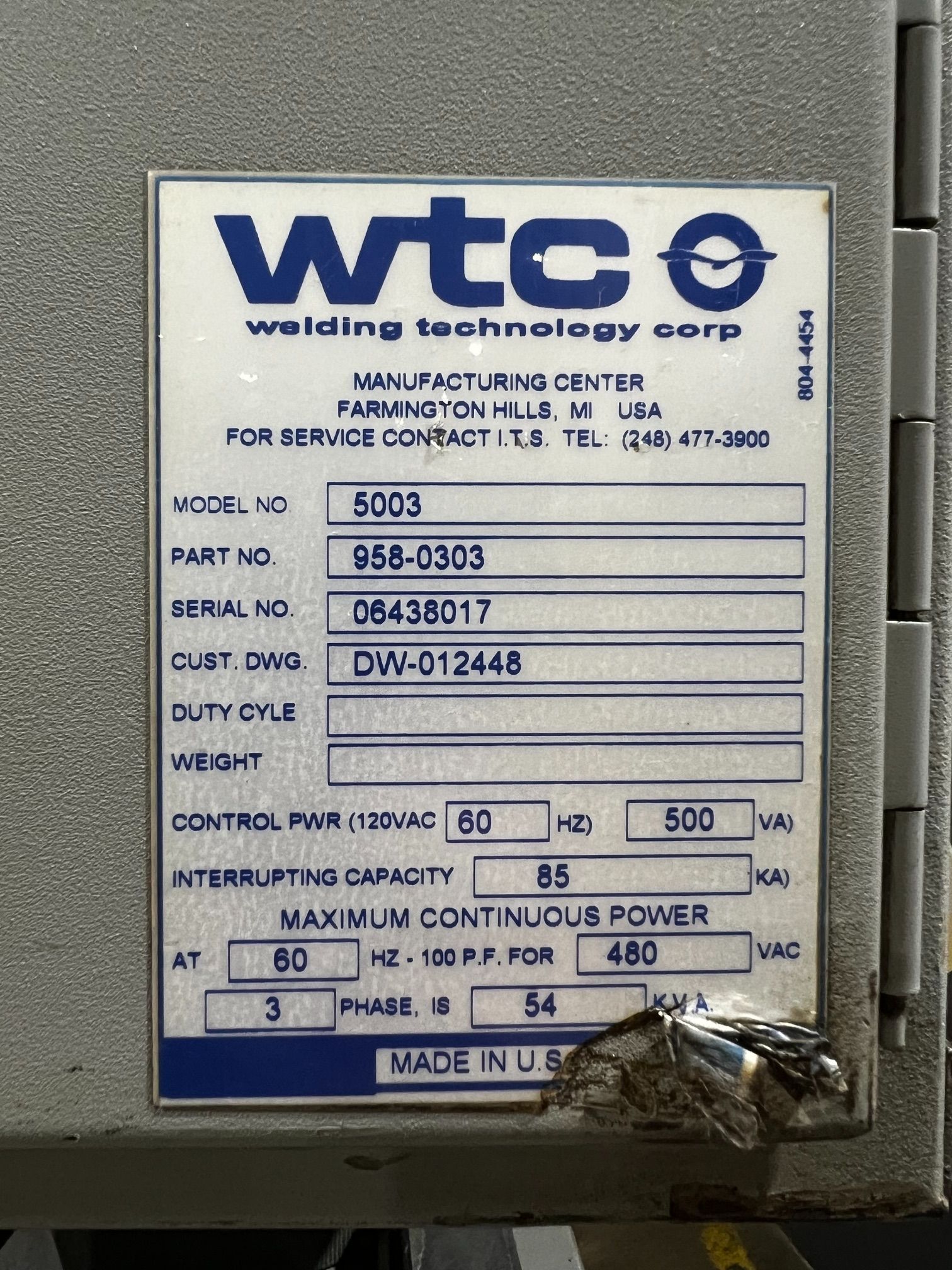 FANUC R-2000iB/210F Complete With R-30iA Controller & WTC 5003 Weld Inverter USED 7