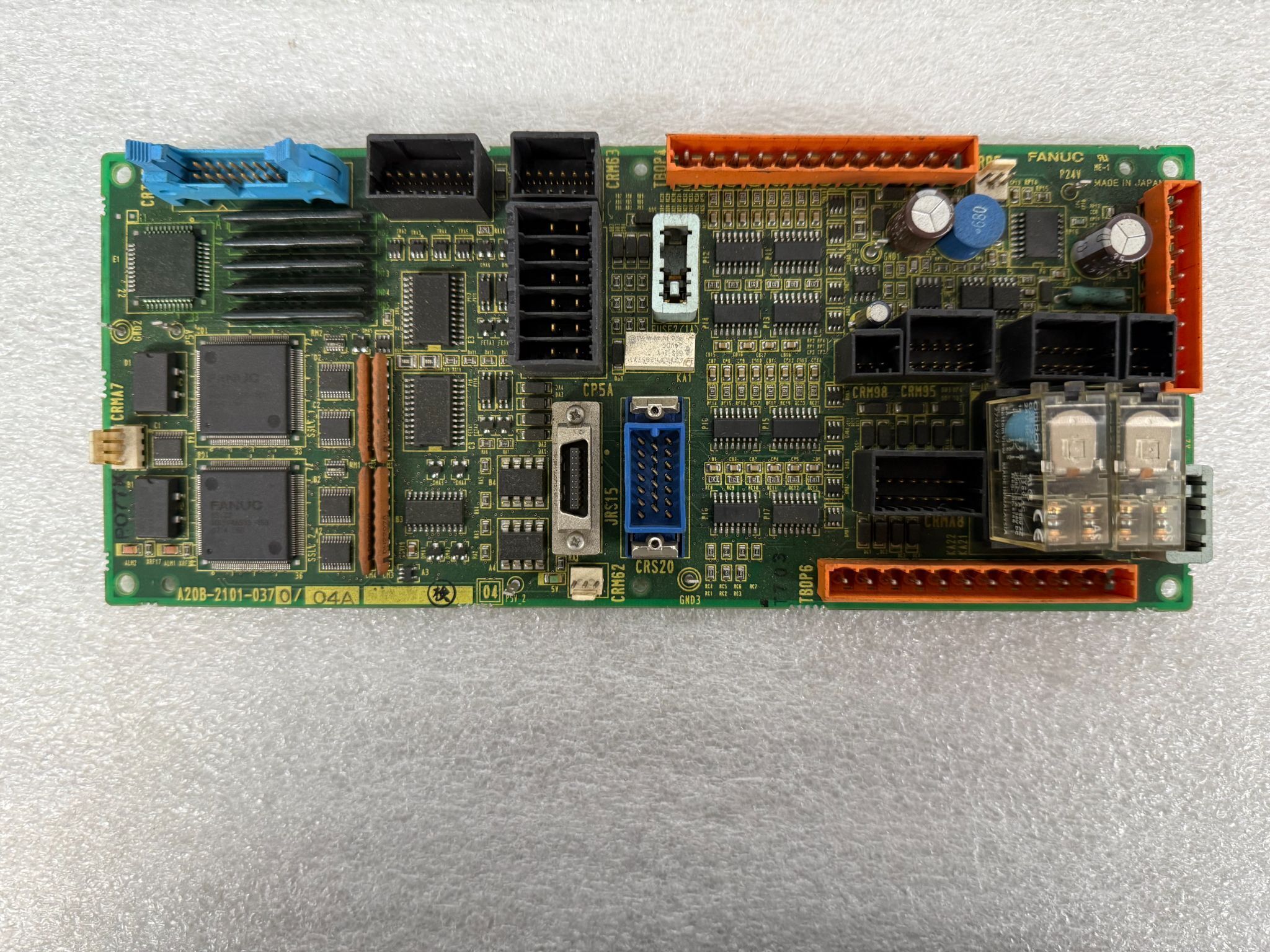 FANUC A20B-2101-0370 PCB - R-30iA Operator Control Board USED 0