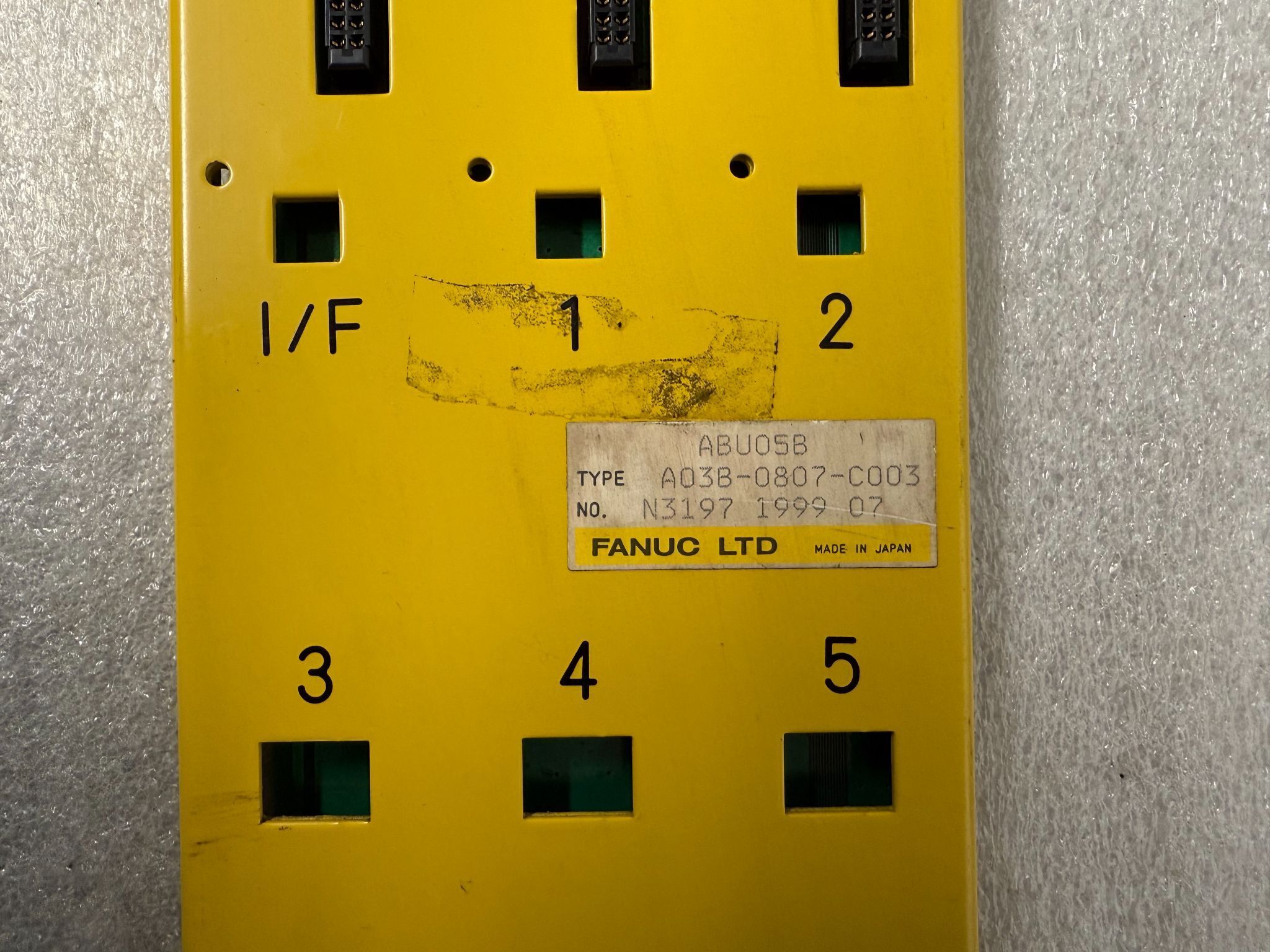 FANUC A03B-0807-C003 5 Slot ABU05B I/O Module Base Unit USED 1