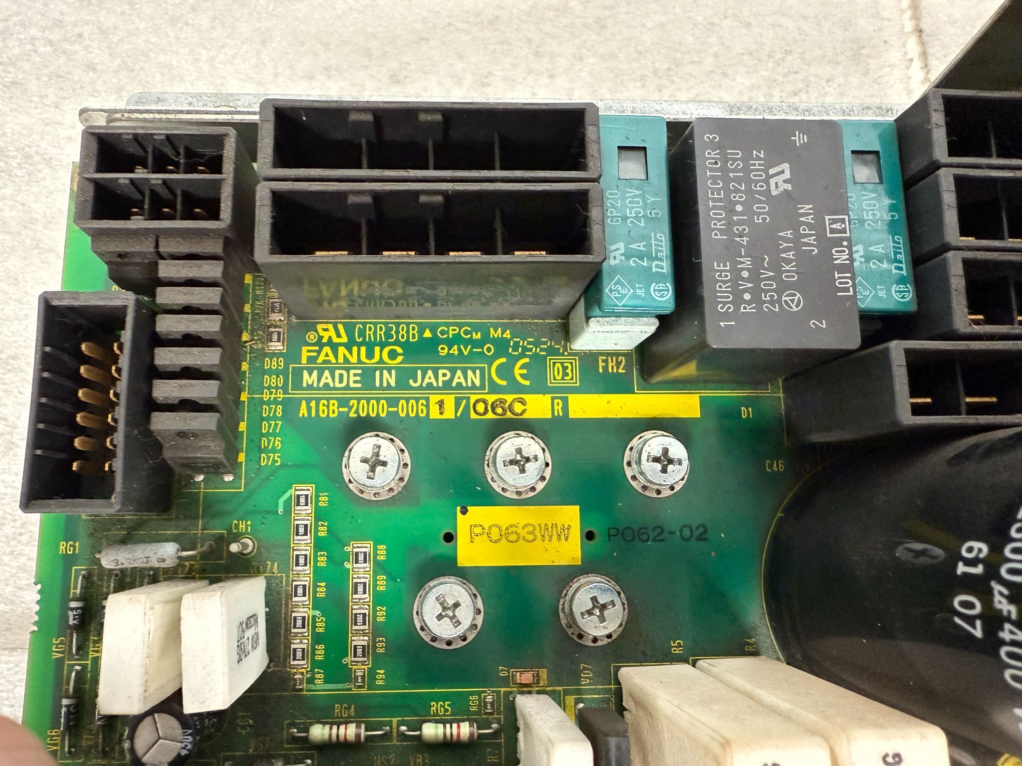FANUC A16B-2000-0061/06C PCB - 6105 Series Servo Amplifier USED 5
