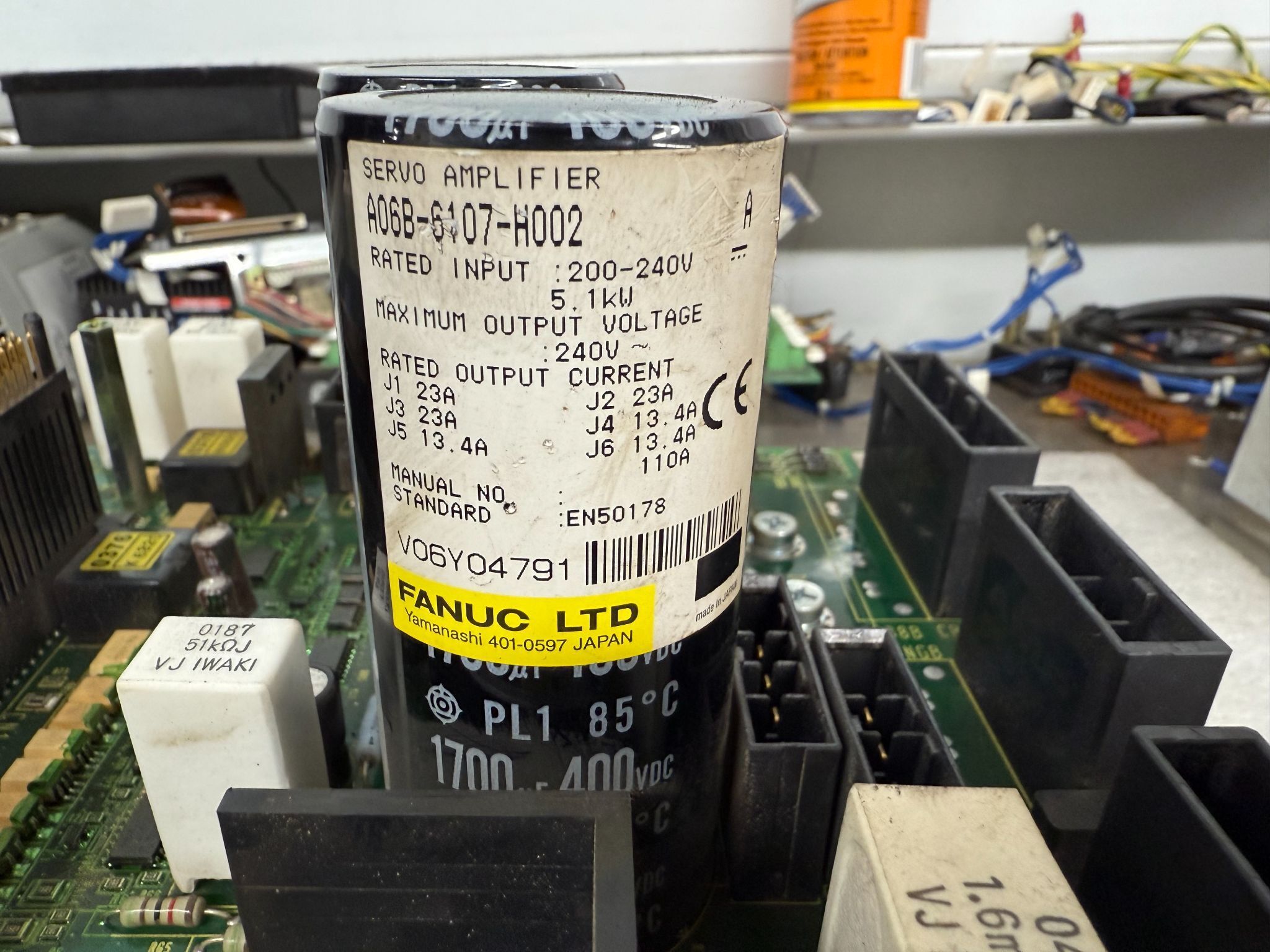 FANUC A06B-6107-H002 6-Axis Servo Amplifier USED **Missing Control Board** 4