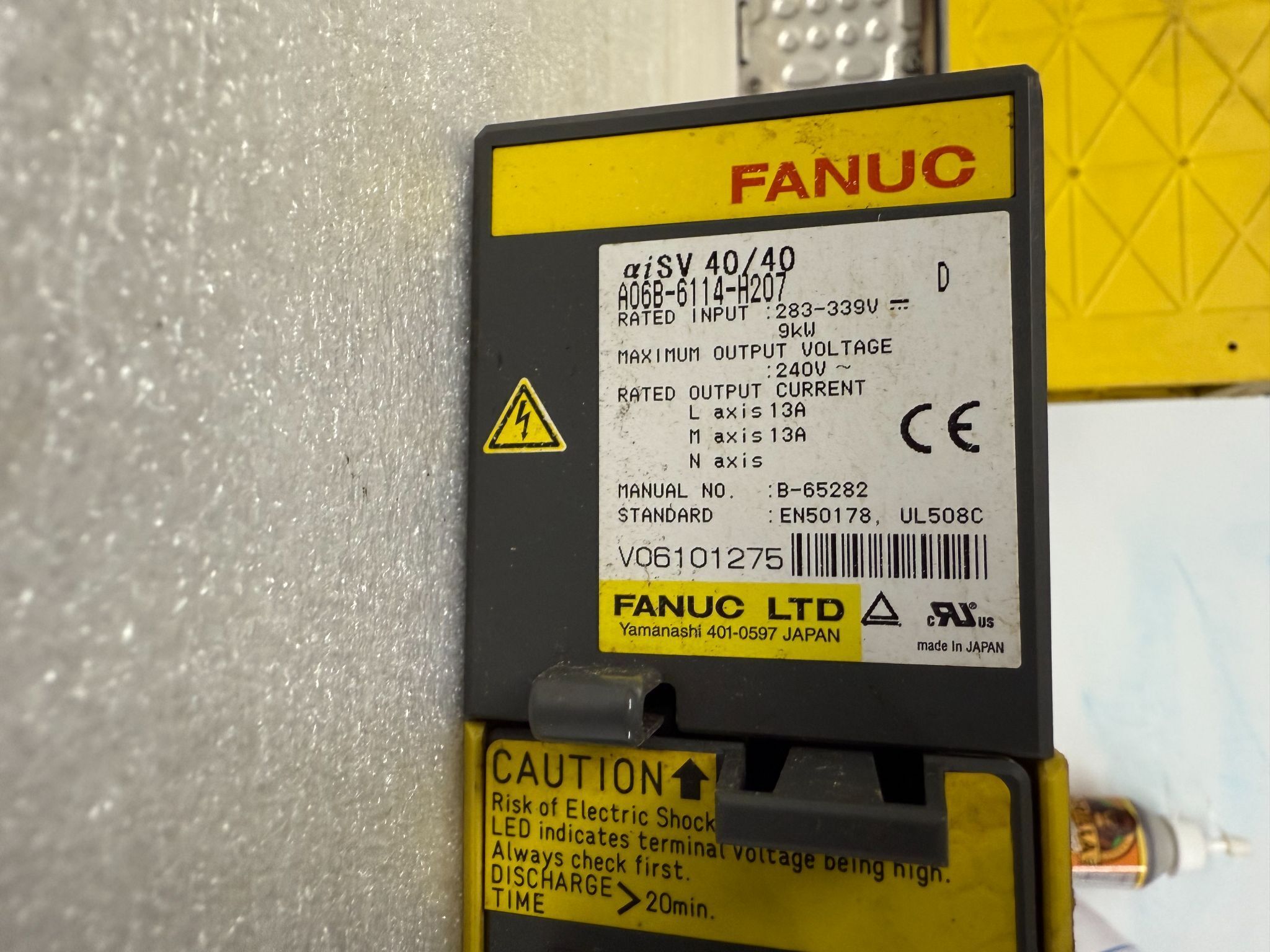FANUC A06B-6114-H207 aiSV 40/40 Servo Drive USED 1