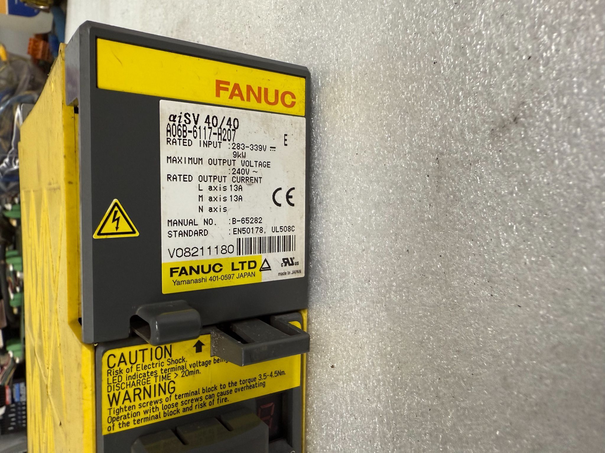 FANUC A06B-6117-H207 aiSV 40/40 Servo Drive USED 1