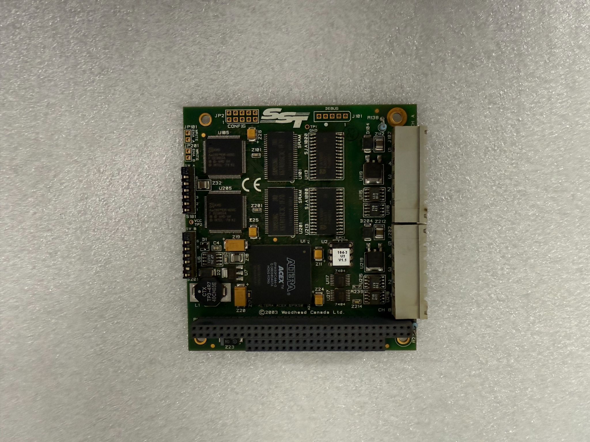 WOODHEAD SST-DNP-104-2 PCB - DeviceNet Interface Card USED 0