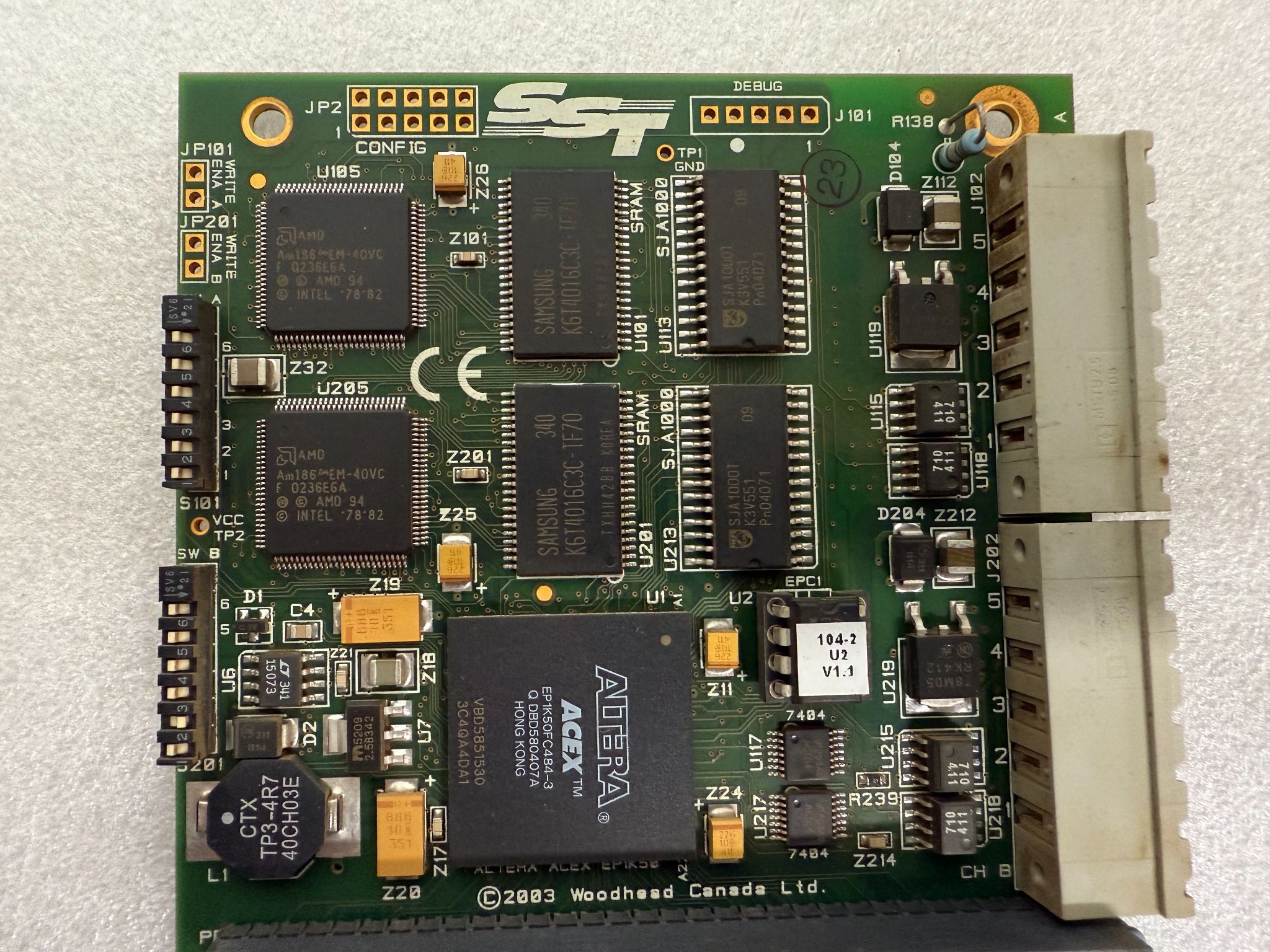 WOODHEAD SST-DNP-104-2 PCB - DeviceNet Interface Card USED 3