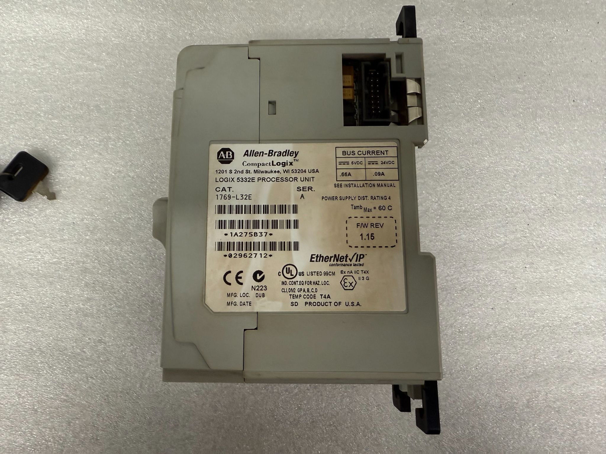 ALLEN BRADLEY 1769-L32E CompactLogix Controller Module USED 3