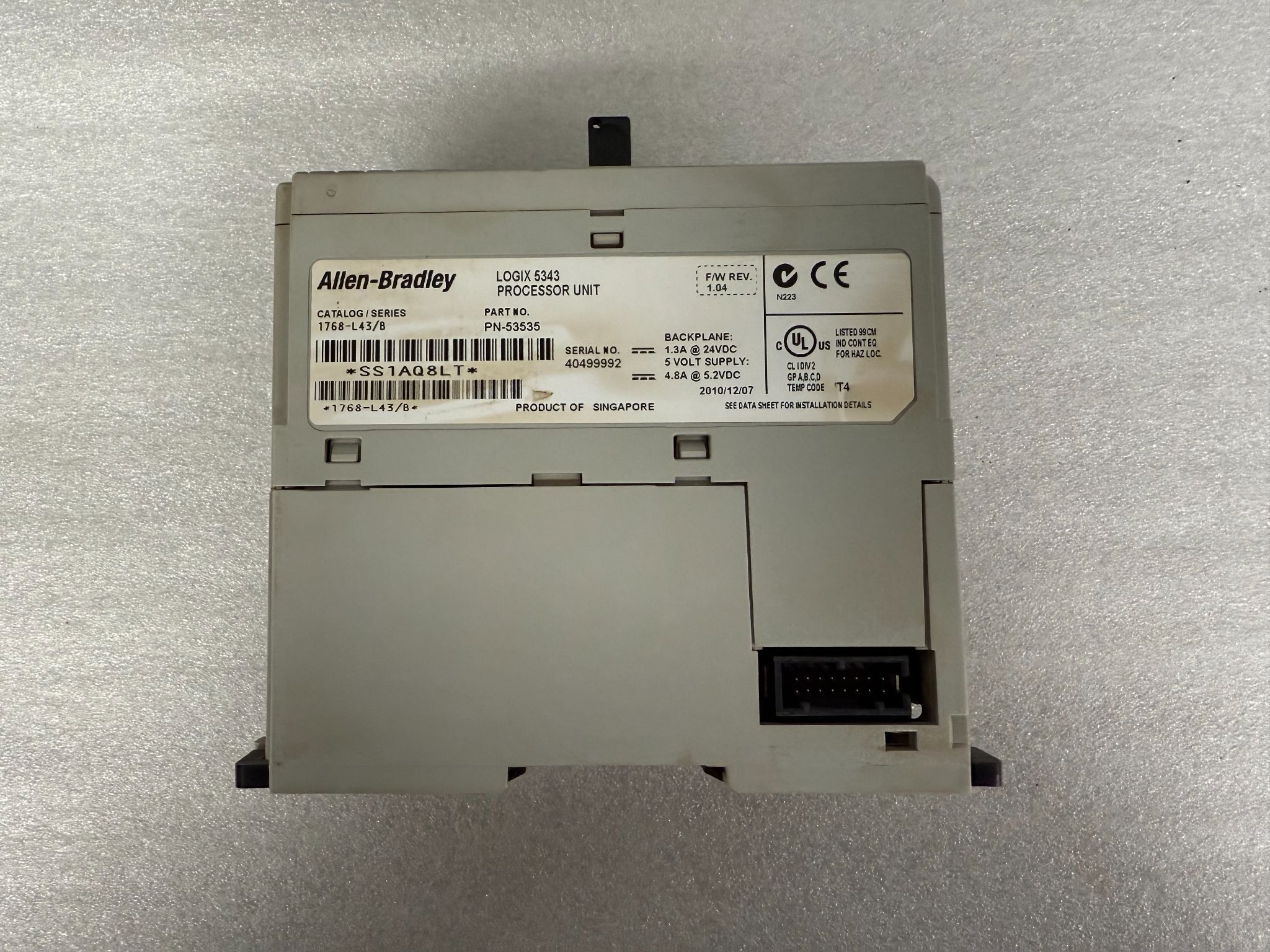 ALLEN BRADLEY 1768-L43 CompactLogix Processor Module USED 3