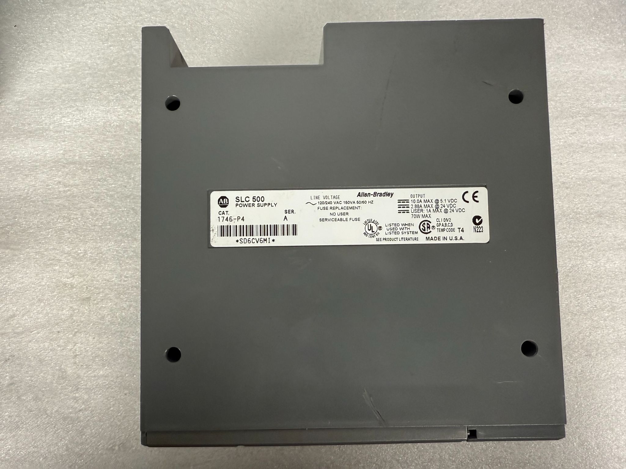 ALLEN BRADLEY 1746-P4 SLC500 Power Supply Unit USED 4